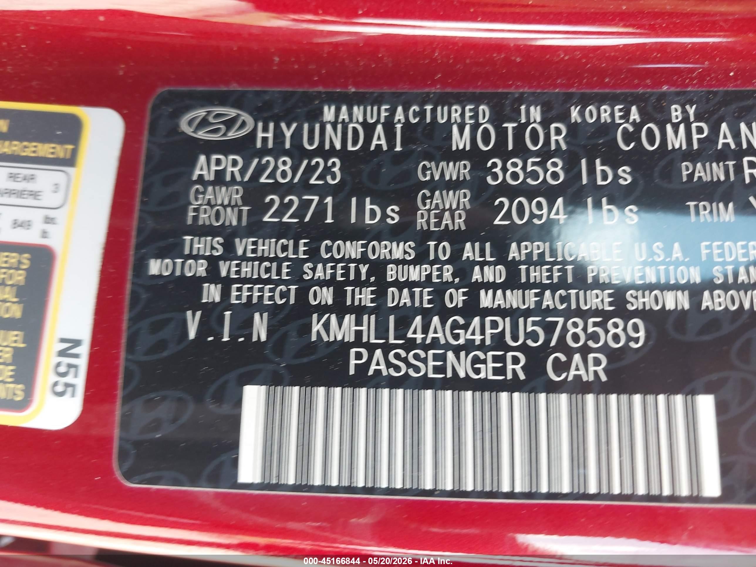 2023 Hyundai Elantra Se Red vin: KMHLL4AG4PU578589