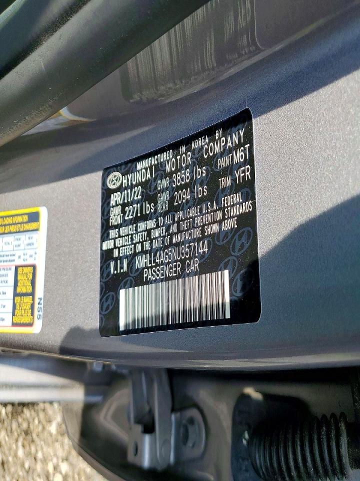 2022 Hyundai Elantra Se Gray vin: KMHLL4AG5NU357144