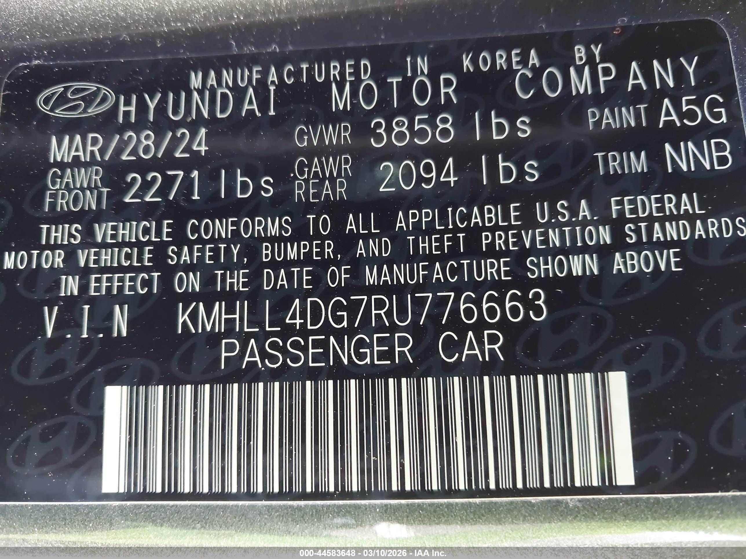 2024 Hyundai Elantra Se Gray vin: KMHLL4DG7RU776663