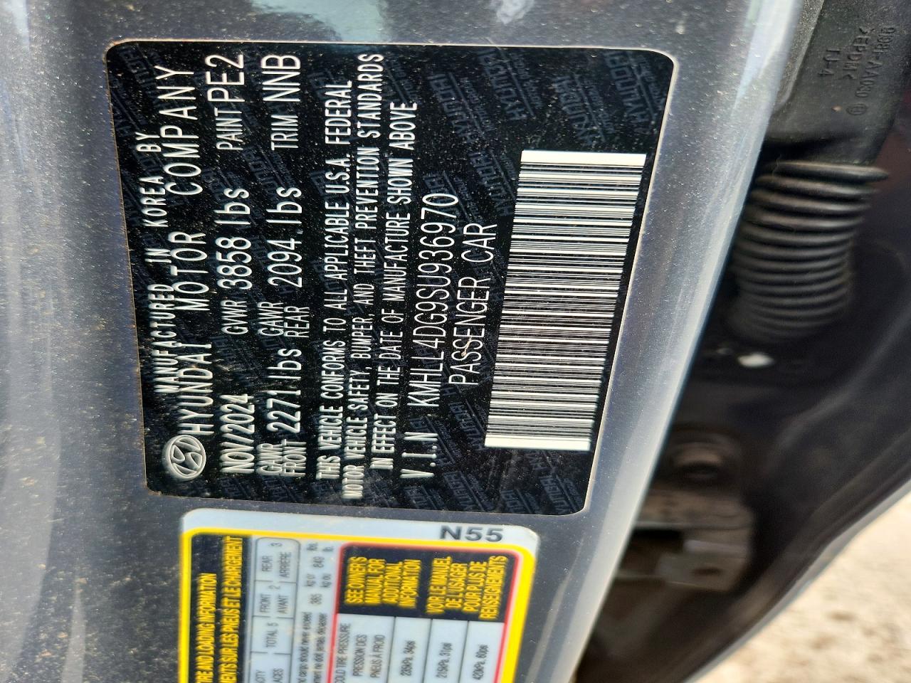 2025 Hyundai Elantra Se Gray vin: KMHLL4DG9SU936970