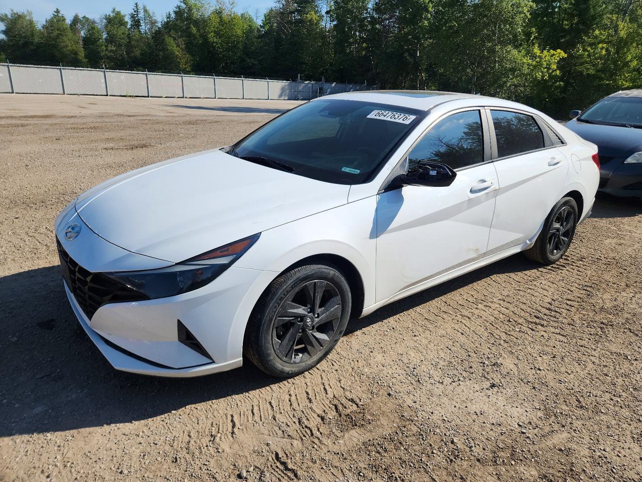 2021 Hyundai Elantra Sel White vin: KMHLM4AG0MU179882