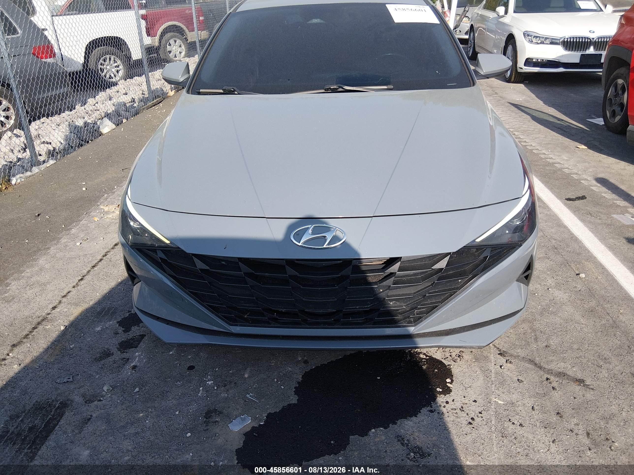 2021 Hyundai Elantra Sel Gray vin: KMHLM4AG1MU065681