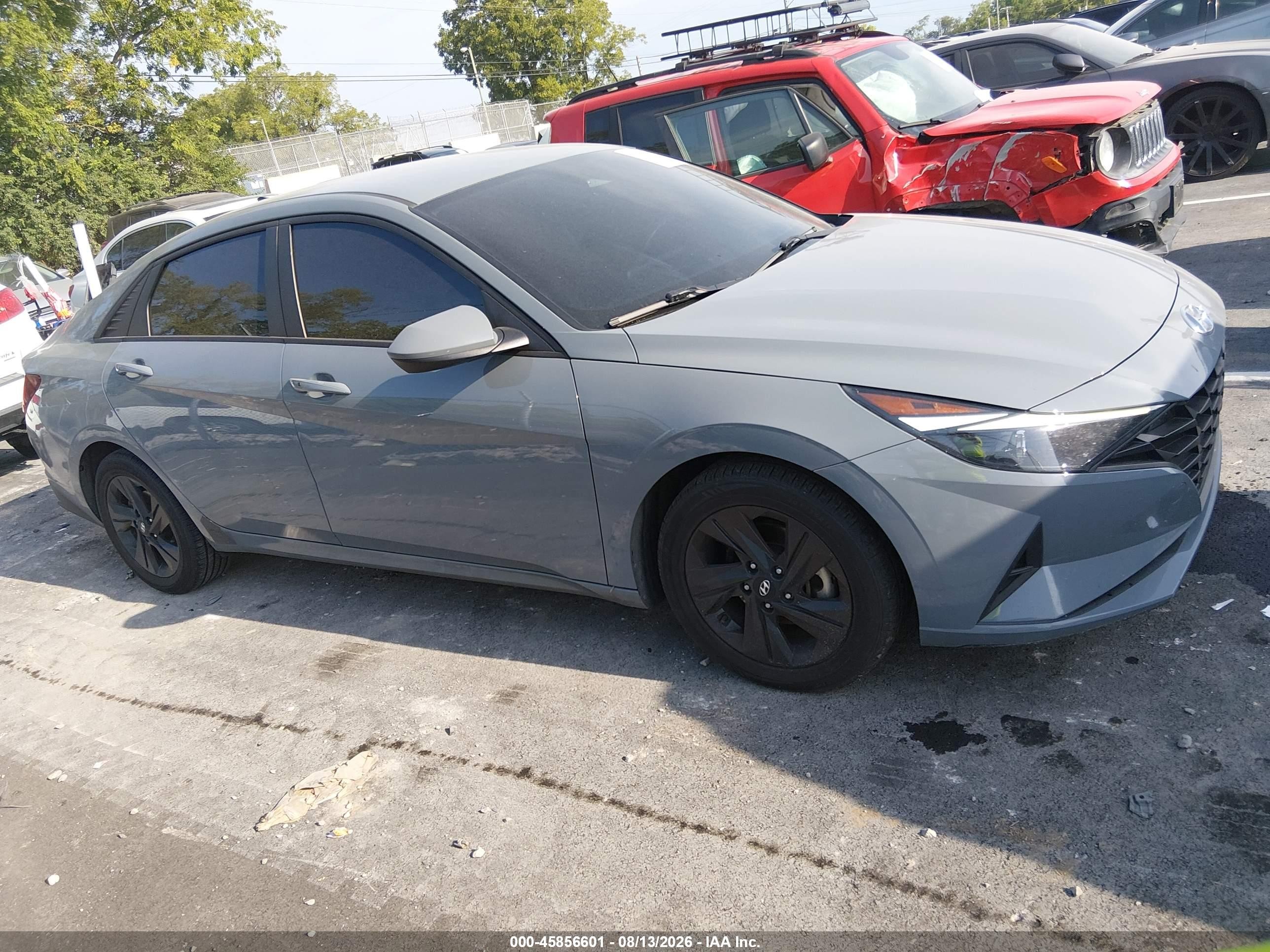 2021 Hyundai Elantra Sel Gray vin: KMHLM4AG1MU065681