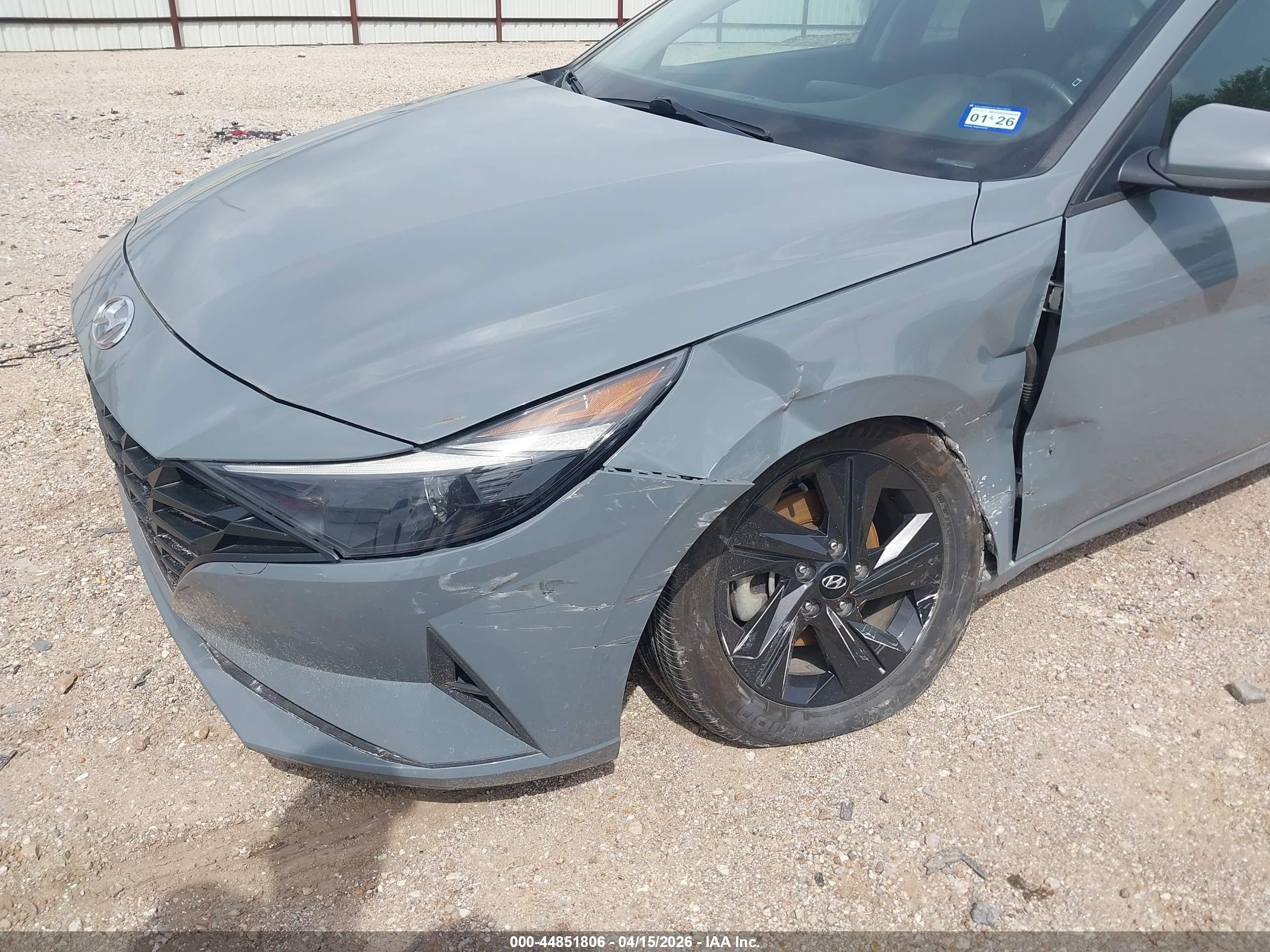 2021 Hyundai Elantra Sel Gray vin: KMHLM4AG2MU194867