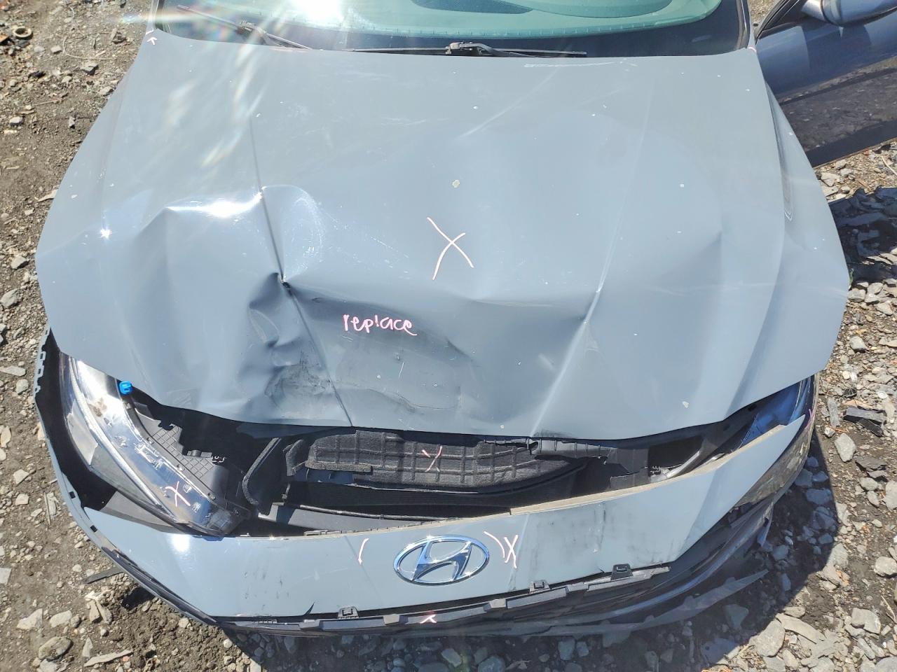 2021 Hyundai Elantra Sel Gray vin: KMHLM4AG3MU120325