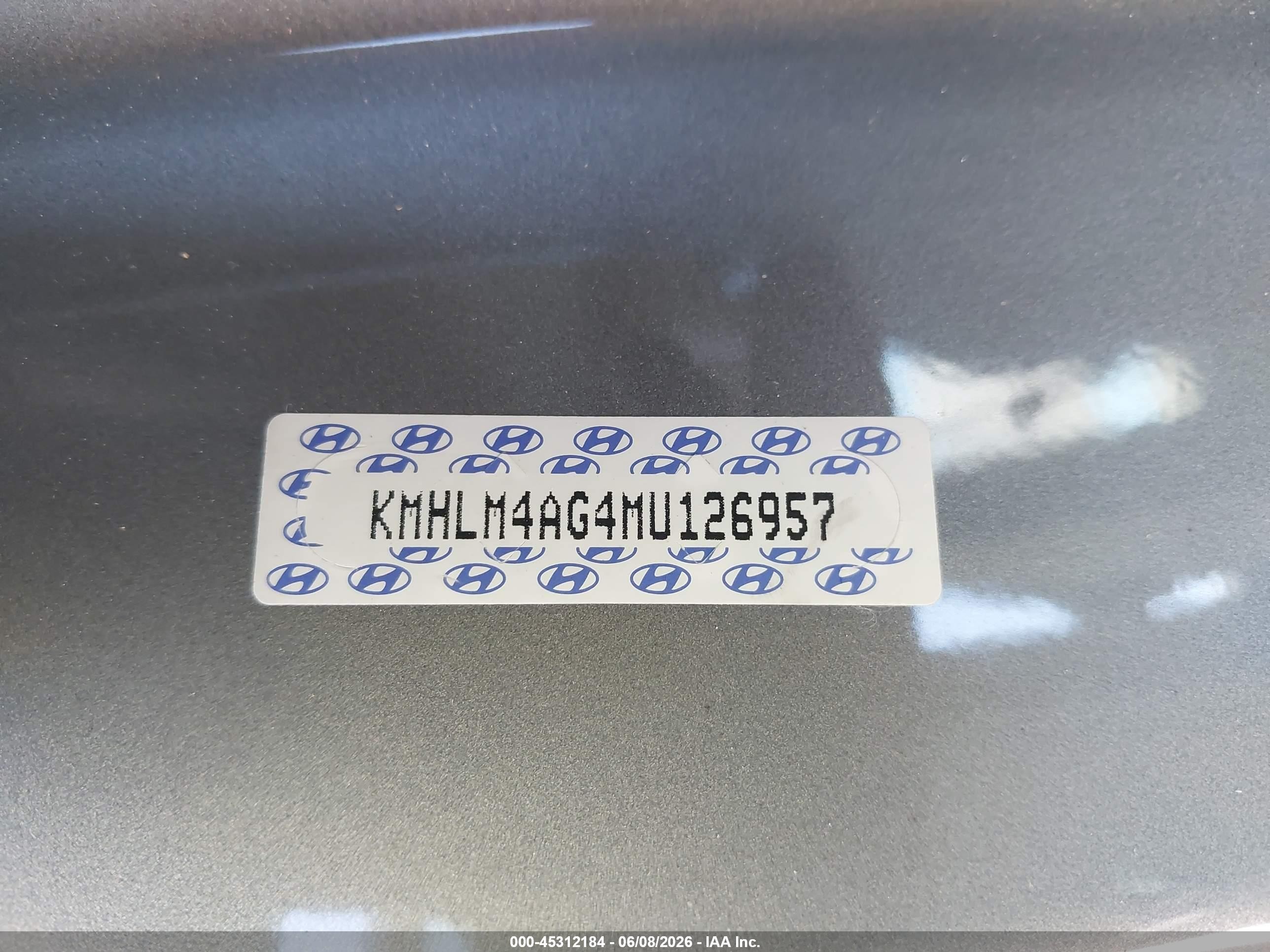 2021 Hyundai Elantra Sel Gray vin: KMHLM4AG4MU126957