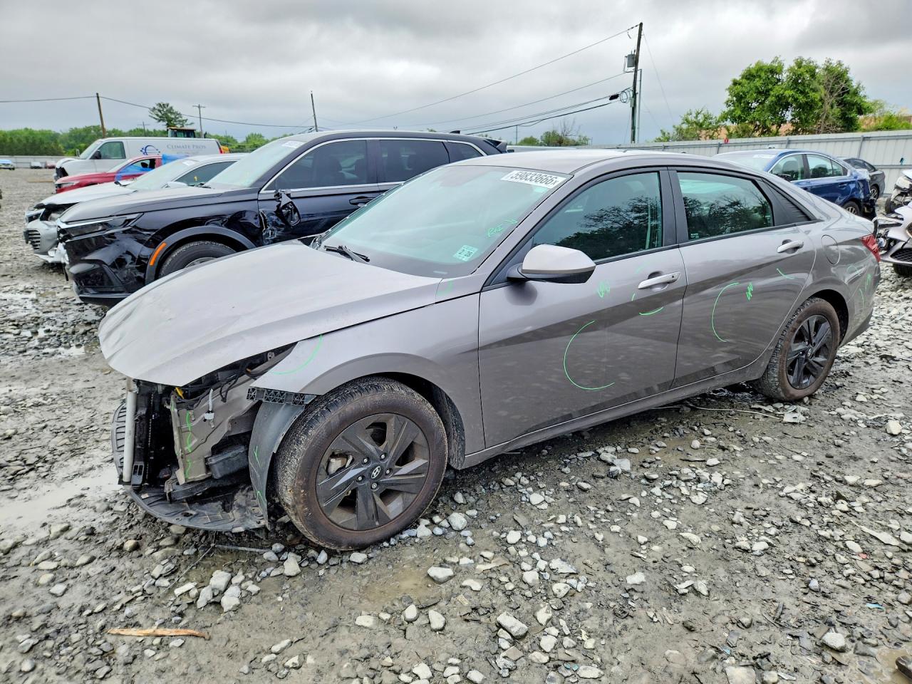 2023 Hyundai Elantra Sel Gray vin: KMHLM4AG7PU498328