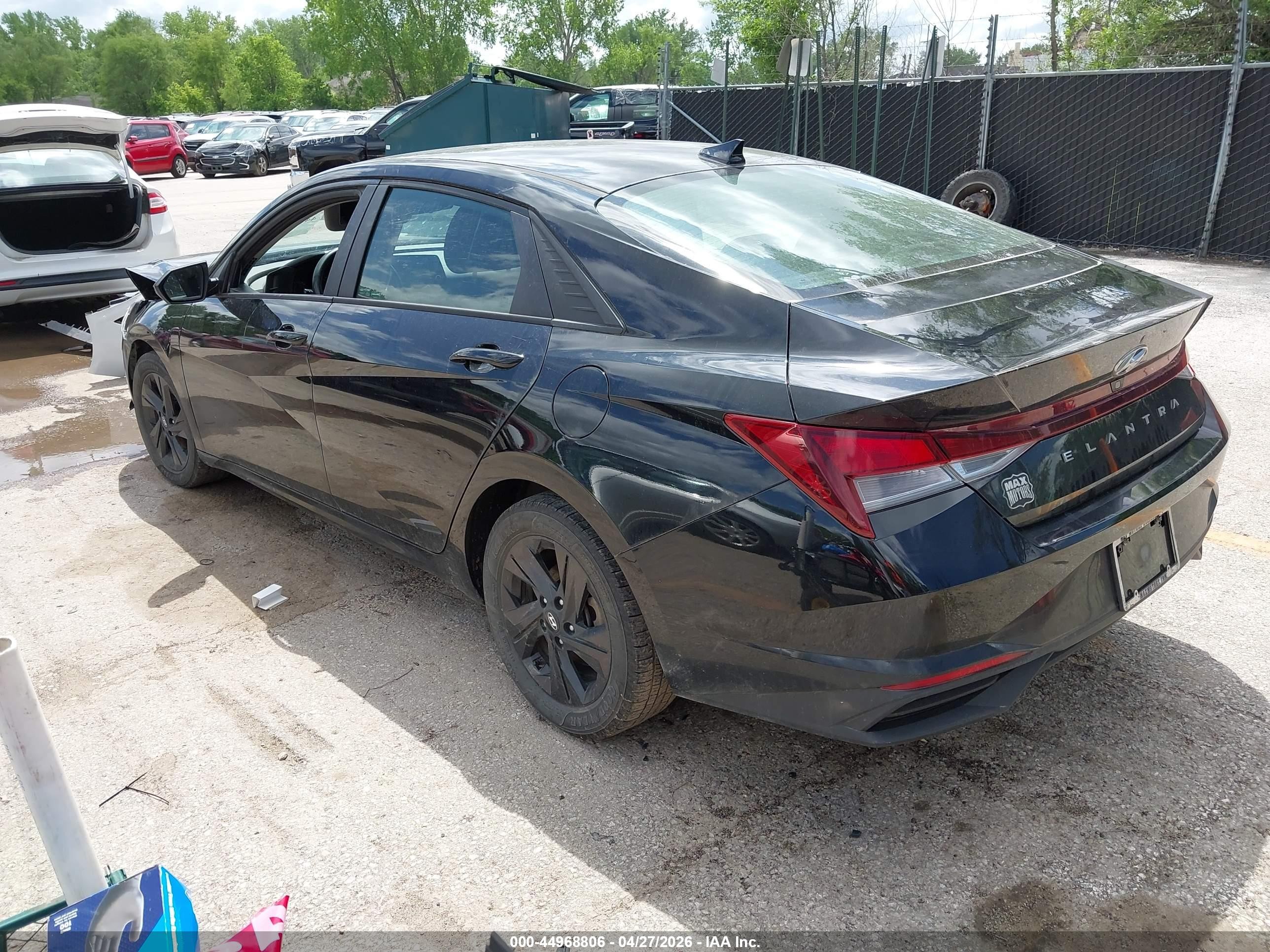 2021 Hyundai Elantra Sel Черный vin: KMHLM4AG8MU212479