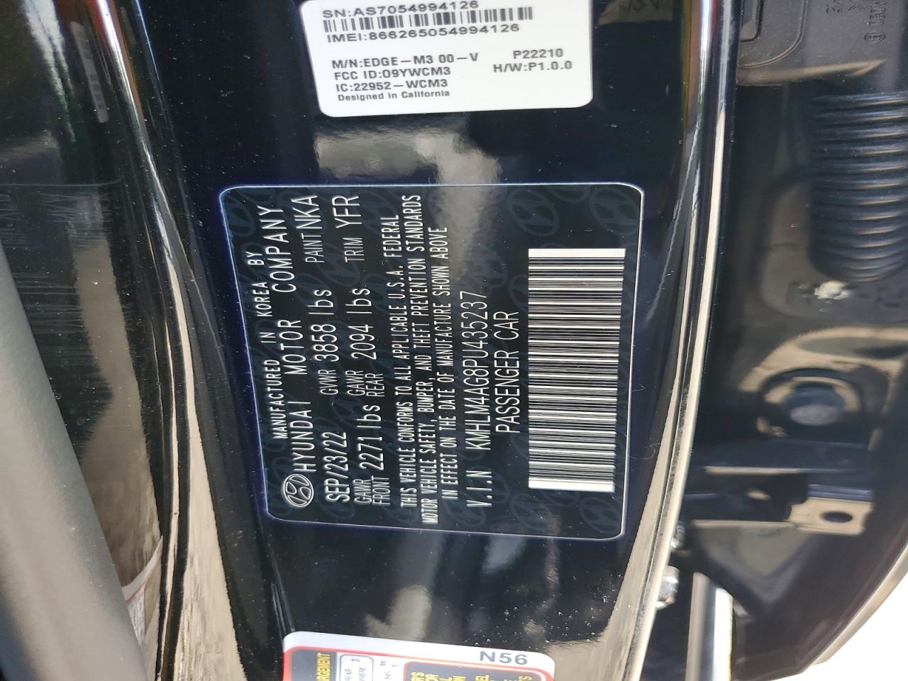 2023 Hyundai Elantra Sel Black vin: KMHLM4AG8PU435237