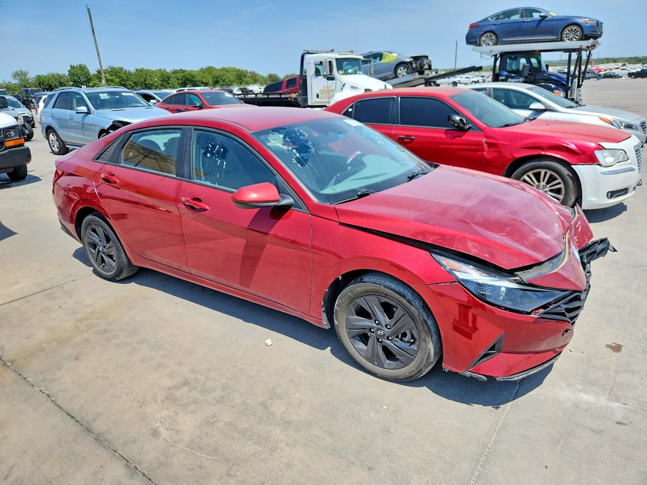2023 Hyundai Elantra Sel Red vin: KMHLM4AGXPU563902