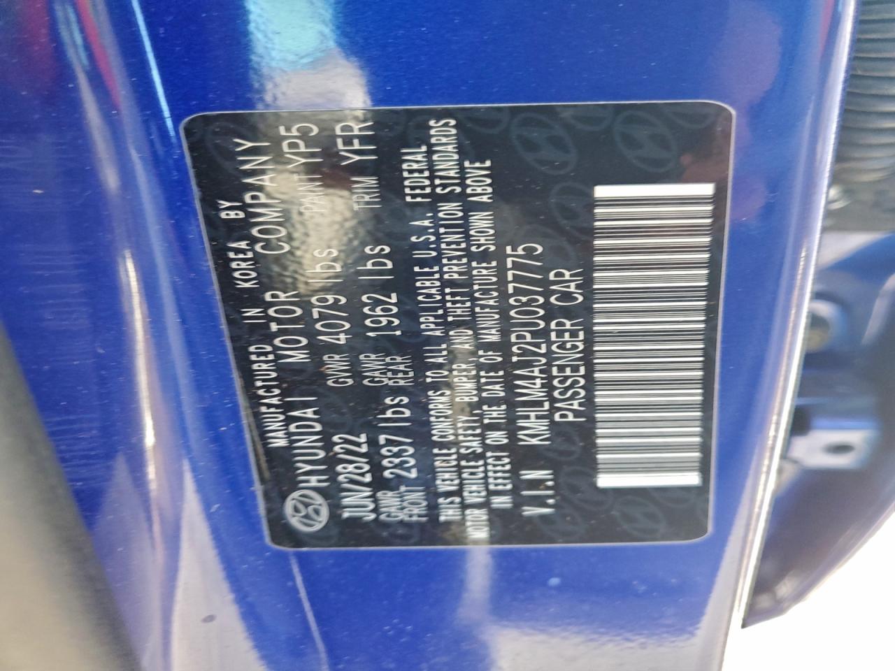 2023 Hyundai Elantra Blue Синий vin: KMHLM4AJ2PU037775