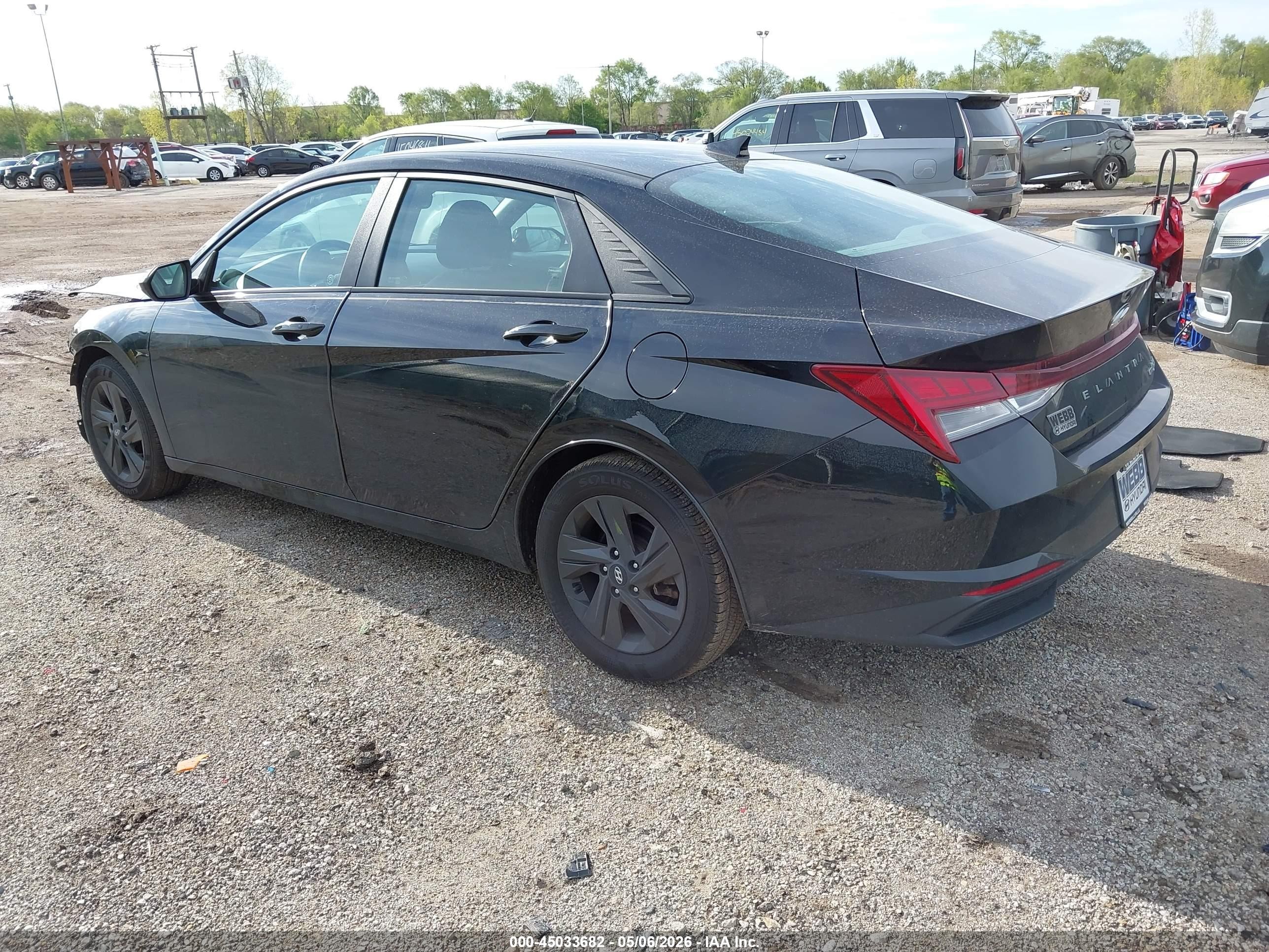 2021 Hyundai Elantra Hybrid Blue Black vin: KMHLM4AJ4MU007690