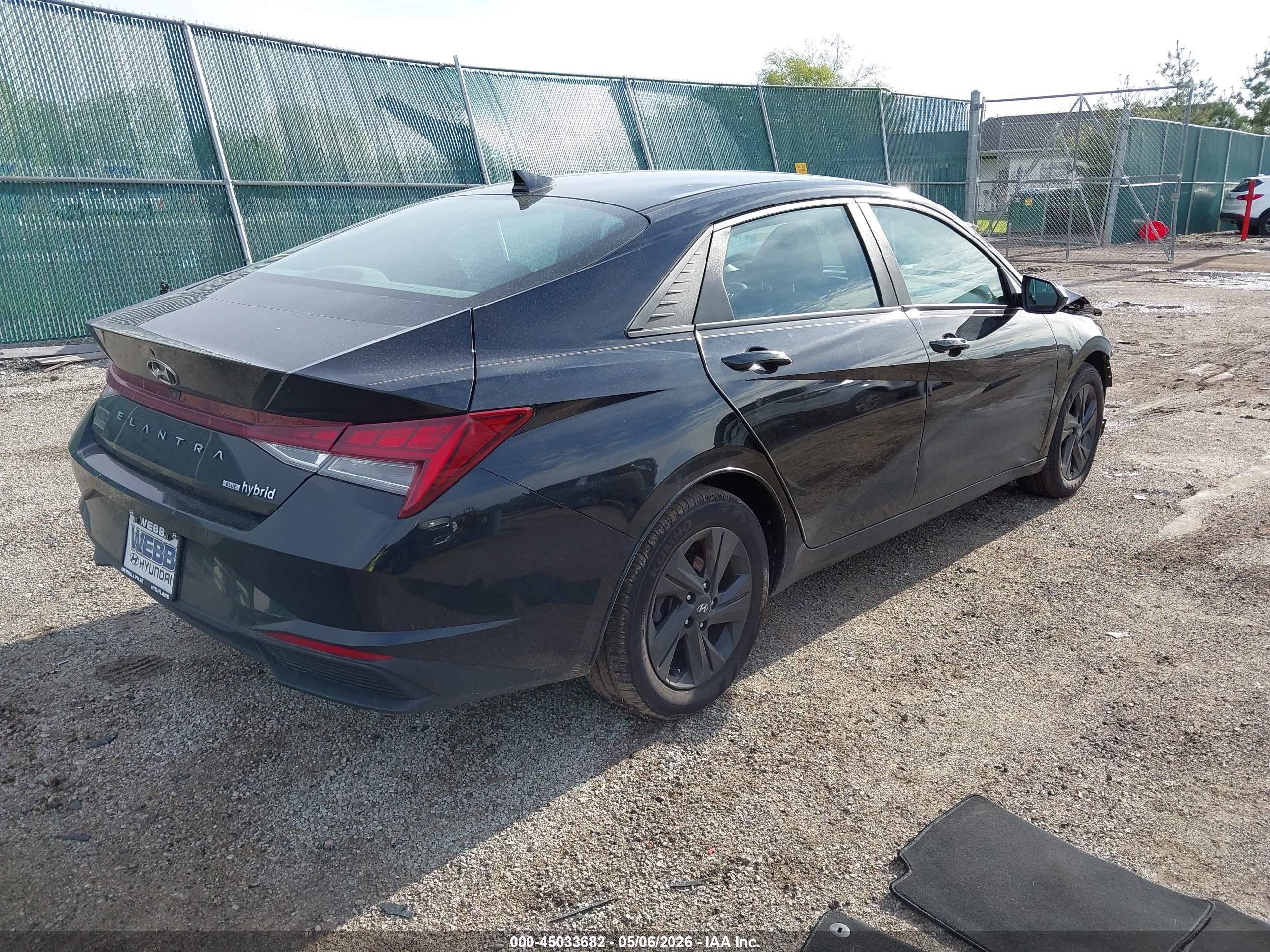 2021 Hyundai Elantra Hybrid Blue Black vin: KMHLM4AJ4MU007690