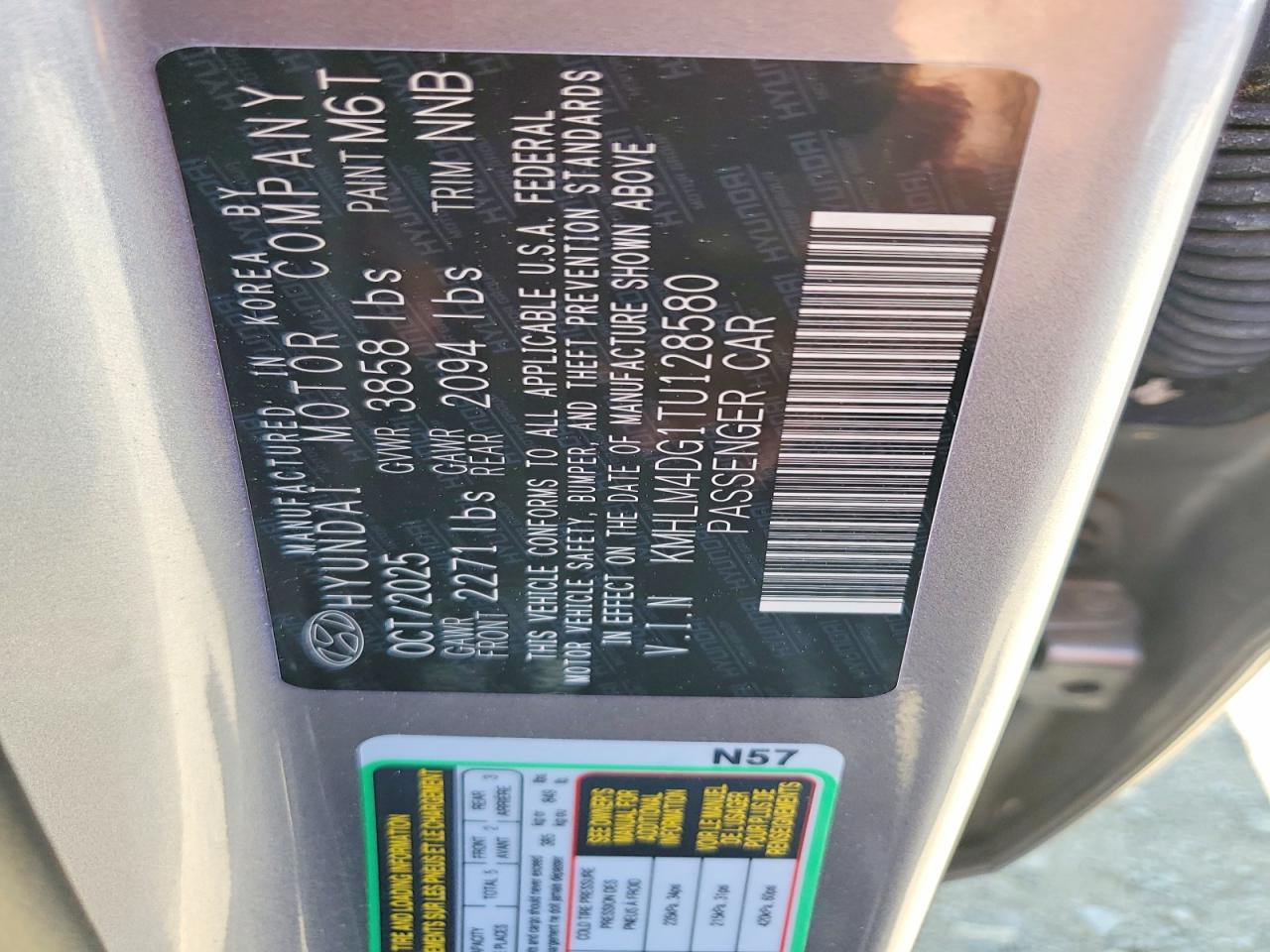 2026 Hyundai Elantra Sel Sport Silver vin: KMHLM4DG1TU128580