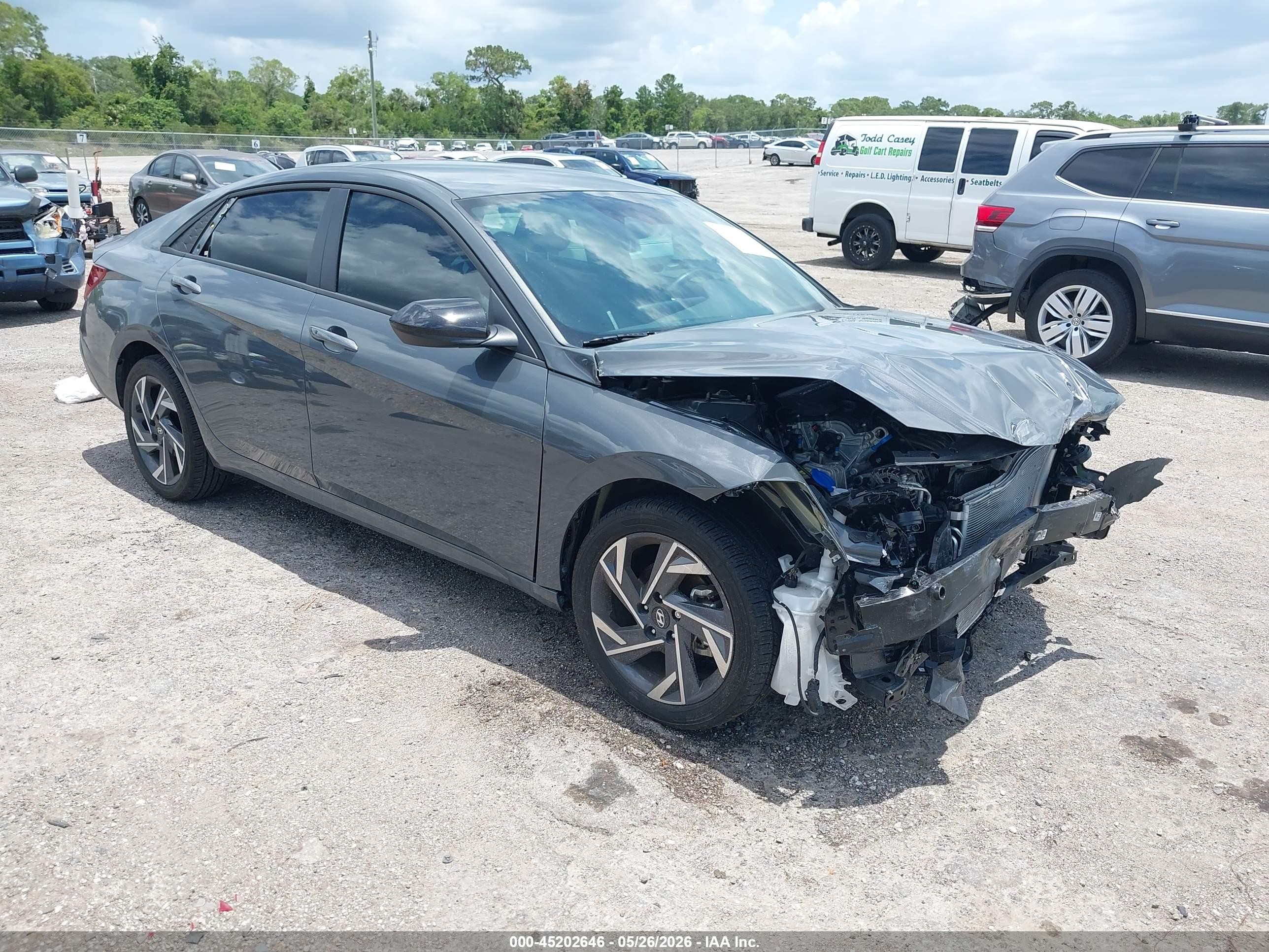 2025 Hyundai Elantra Sel Sport Gray vin: KMHLM4DG3SU957486