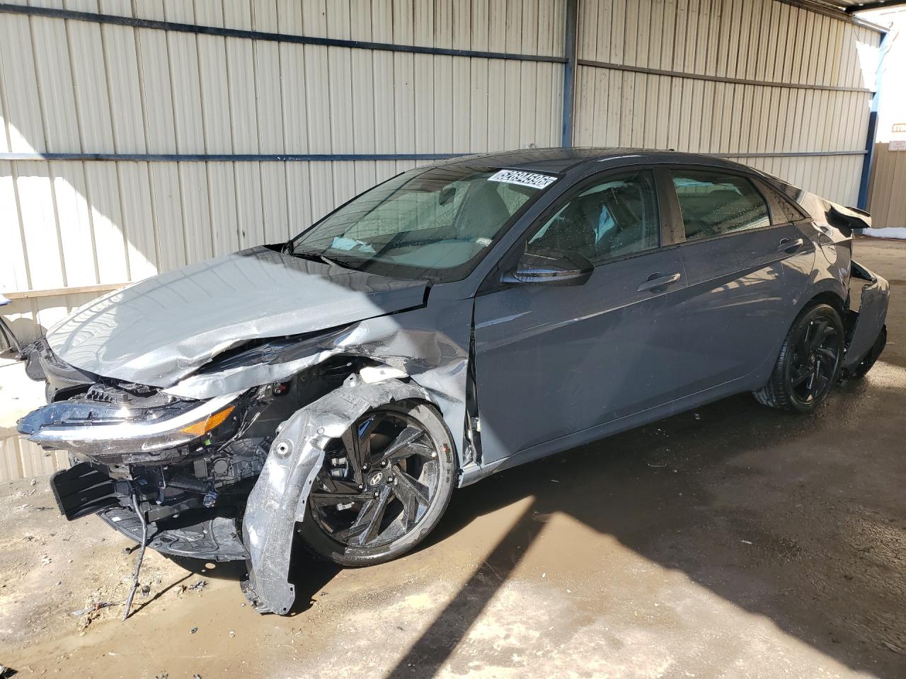 2026 Hyundai Elantra Sel Sport Gray vin: KMHLM4DG3TU185444 Damage: Left Head Lamp, Broken, Replacement Required