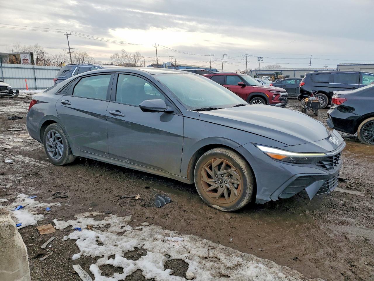 2024 Hyundai Elantra Sel Gray vin: KMHLM4DG4RU735873