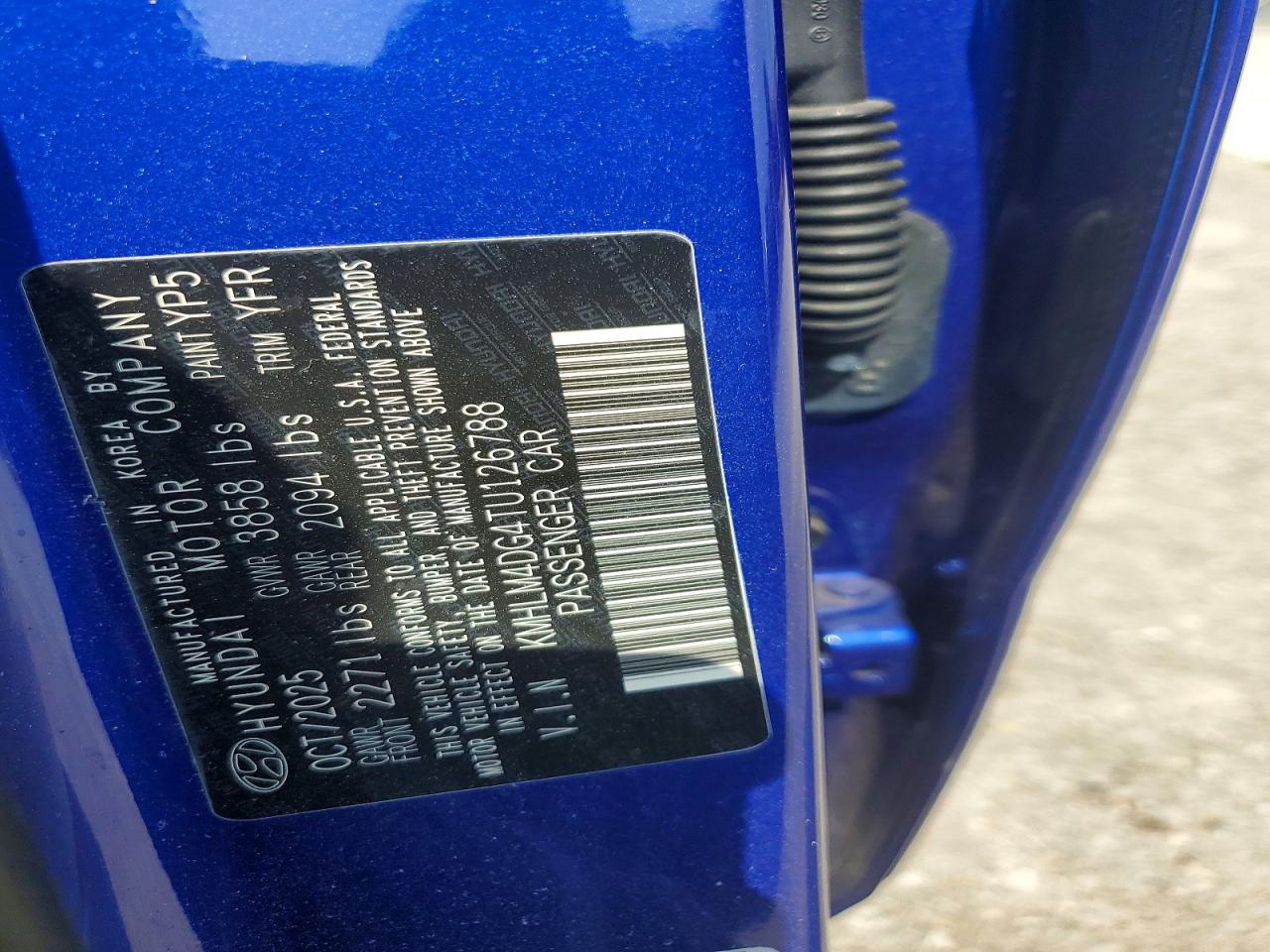 2026 Hyundai Elantra Sel Sport Синий vin: KMHLM4DG4TU126788