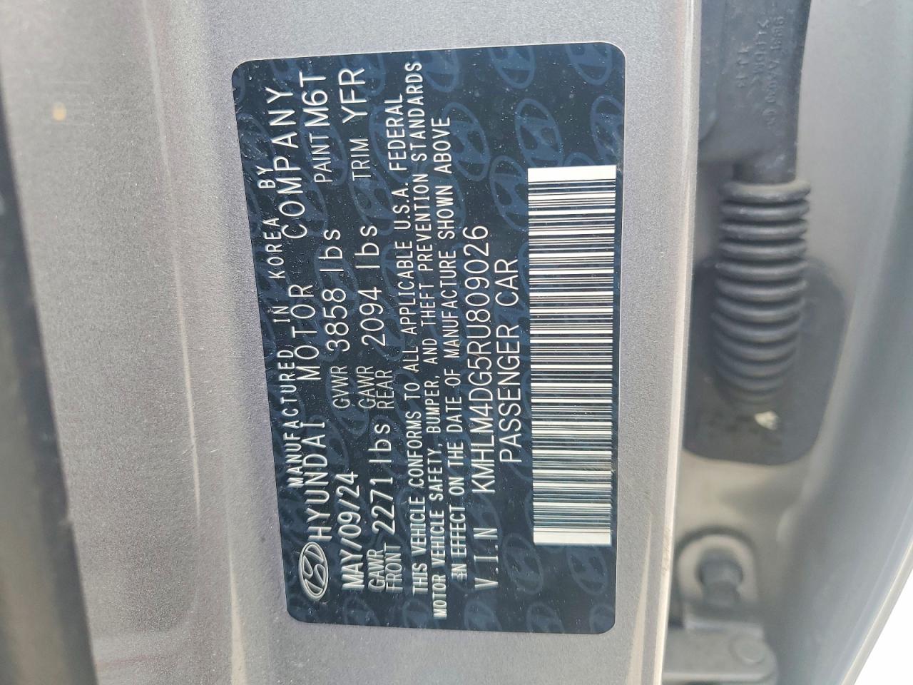 2024 Hyundai Elantra Sel Серебряный vin: KMHLM4DG5RU809026