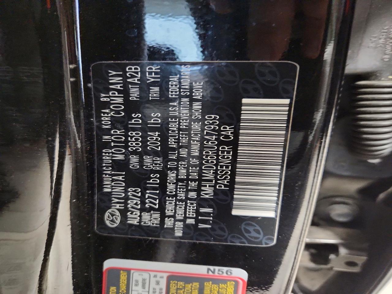 2024 Hyundai Elantra Sel Black vin: KMHLM4DG6RU647939