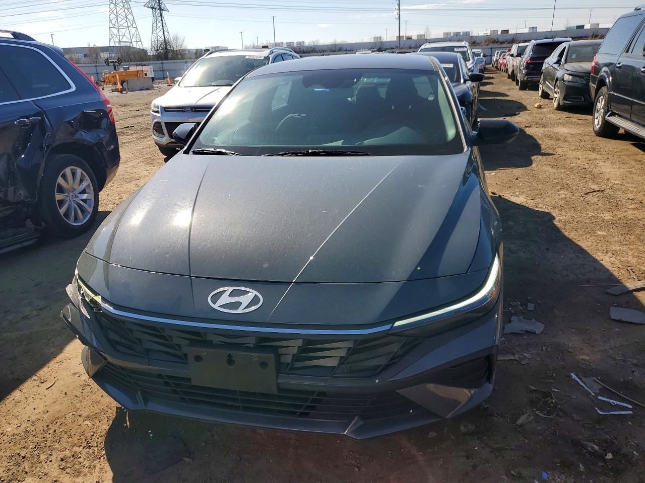 2025 Hyundai Elantra Sel Sport Gray vin: KMHLM4DG7SU079318