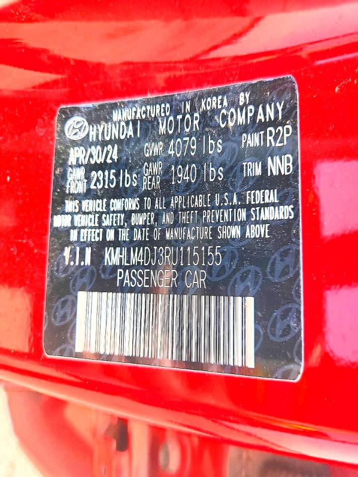 2024 Hyundai Elantra Blue Red vin: KMHLM4DJ3RU115155