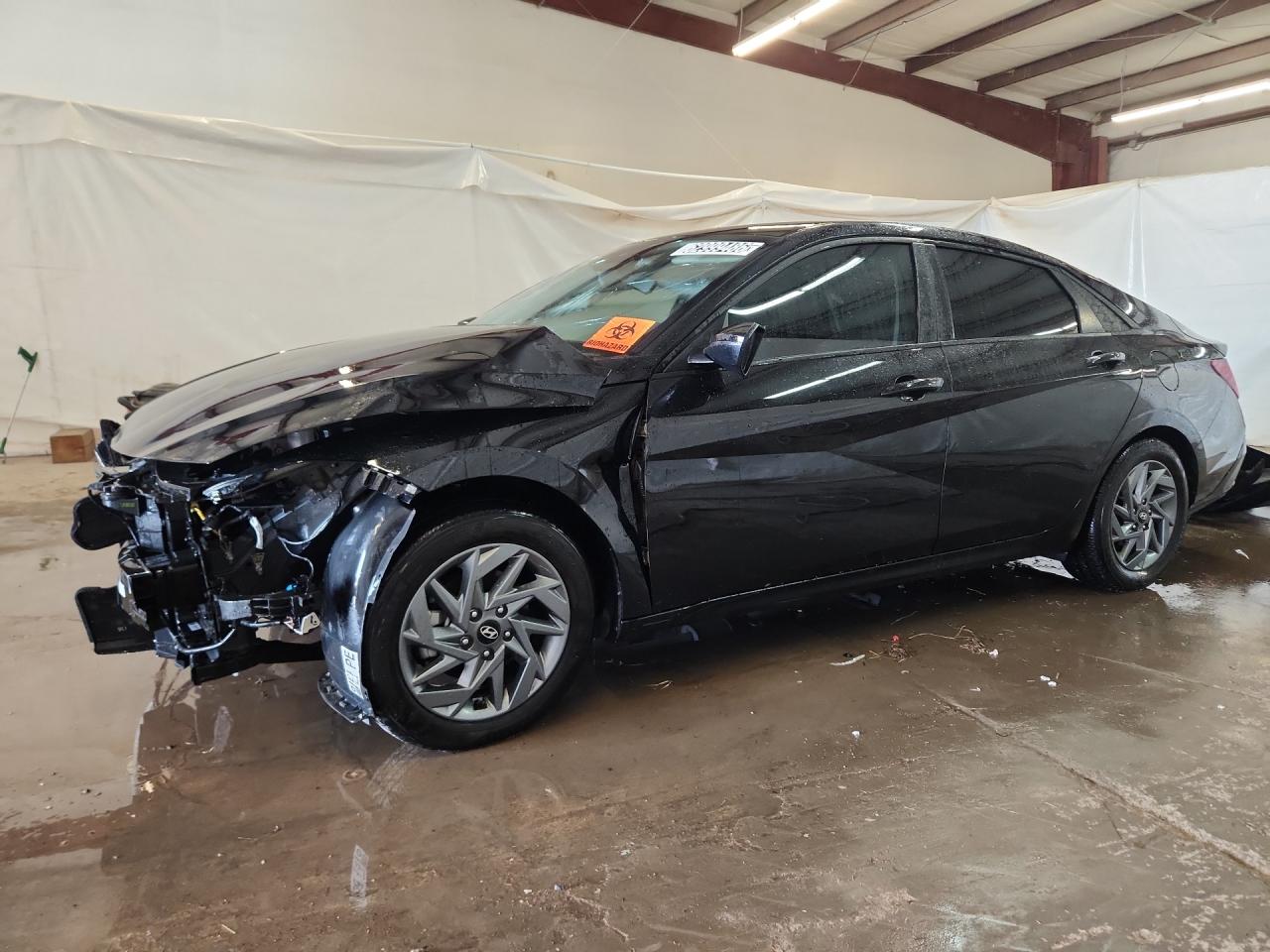 2024 Hyundai Elantra Blue Black vin: KMHLM4DJ5RU120633 Damage: Left Head Lamp, Broken, Replacement Required