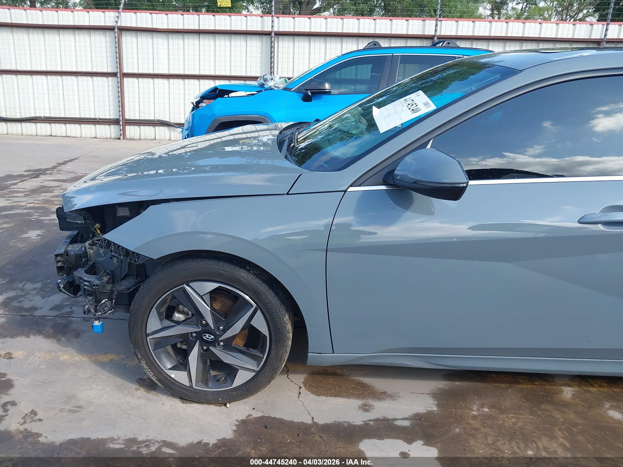 2021 Hyundai Elantra Sel Gray vin: KMHLN4AG0MU153179