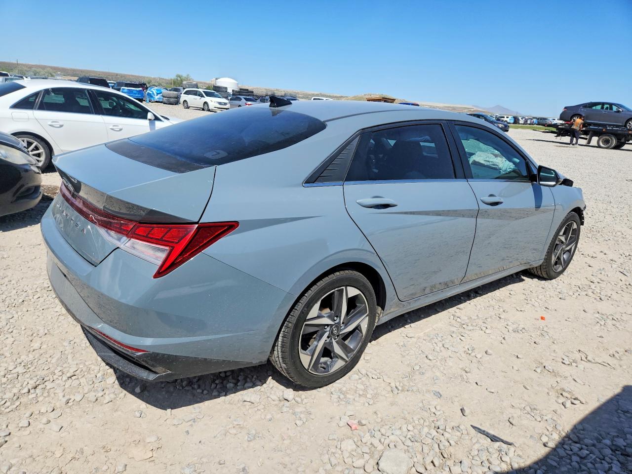 2021 Hyundai Elantra Sel Gray vin: KMHLN4AG1MU100412
