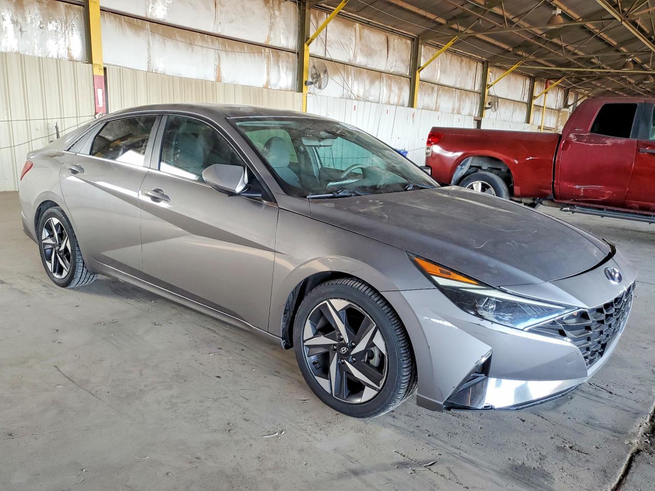2021 Hyundai Elantra Sel Gray vin: KMHLN4AG3MU113338