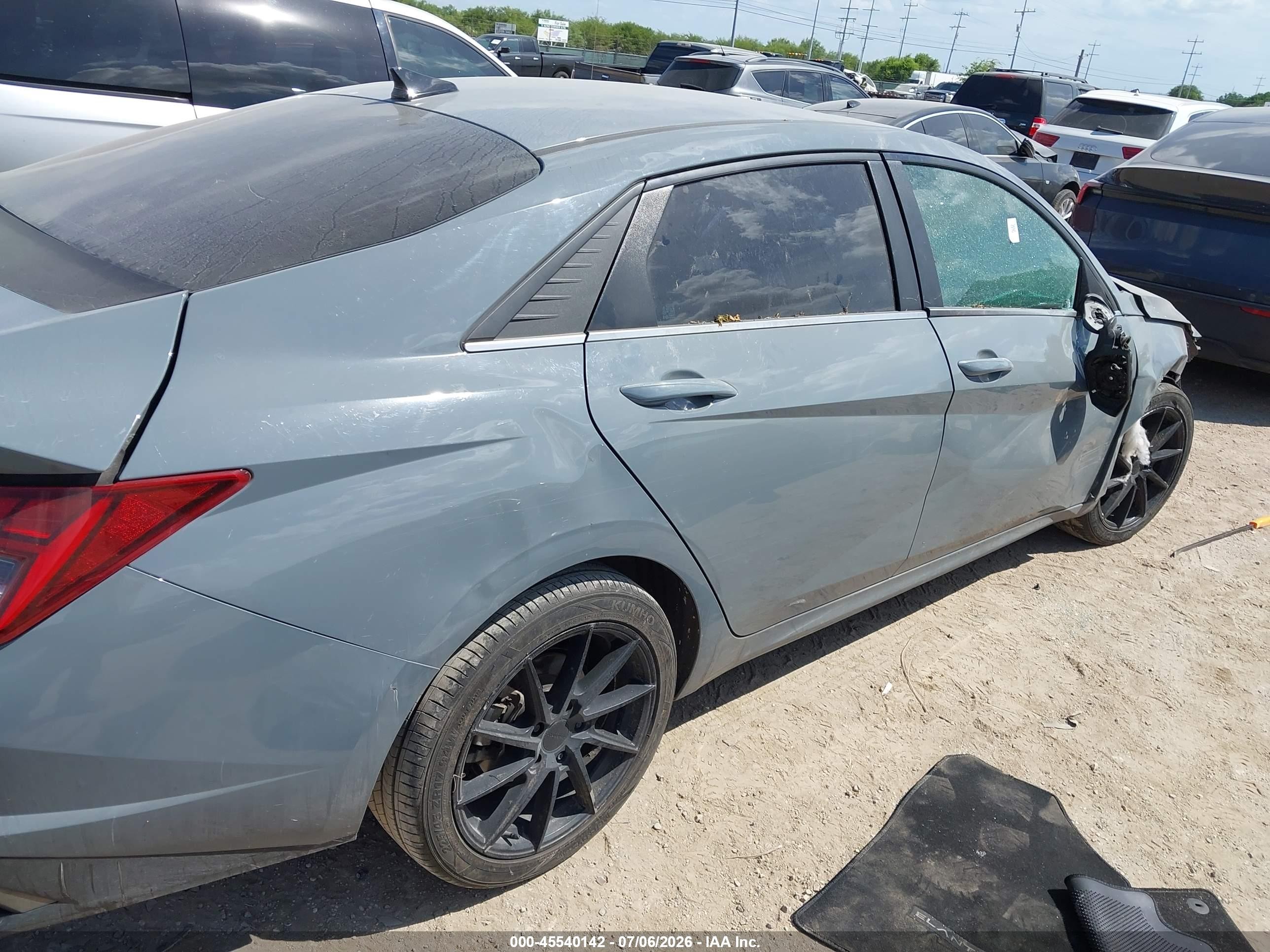 2021 Hyundai Elantra Sel Gray vin: KMHLN4AG3MU139745