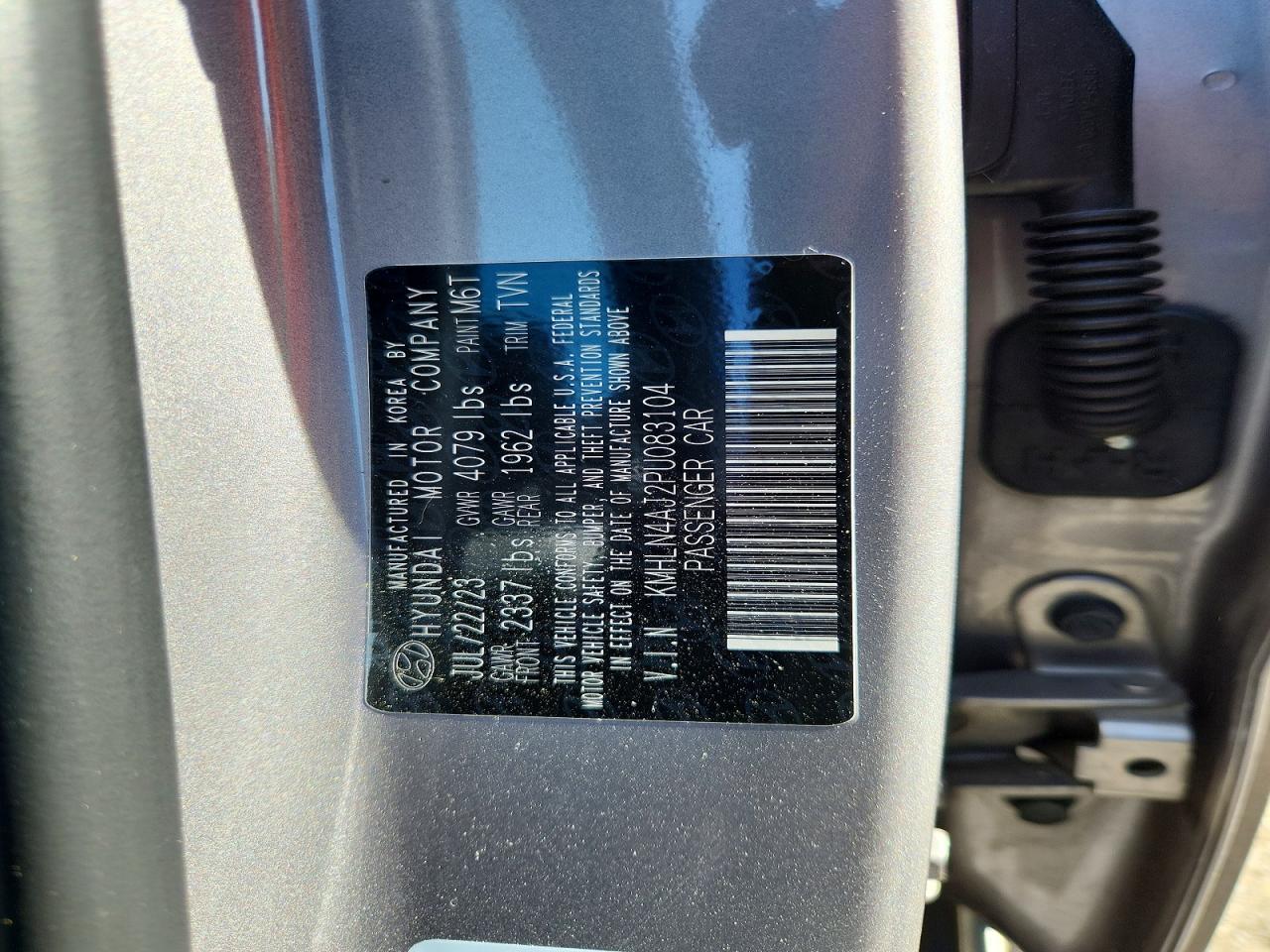 2023 Hyundai Elantra Limited Серый vin: KMHLN4AJ2PU083104