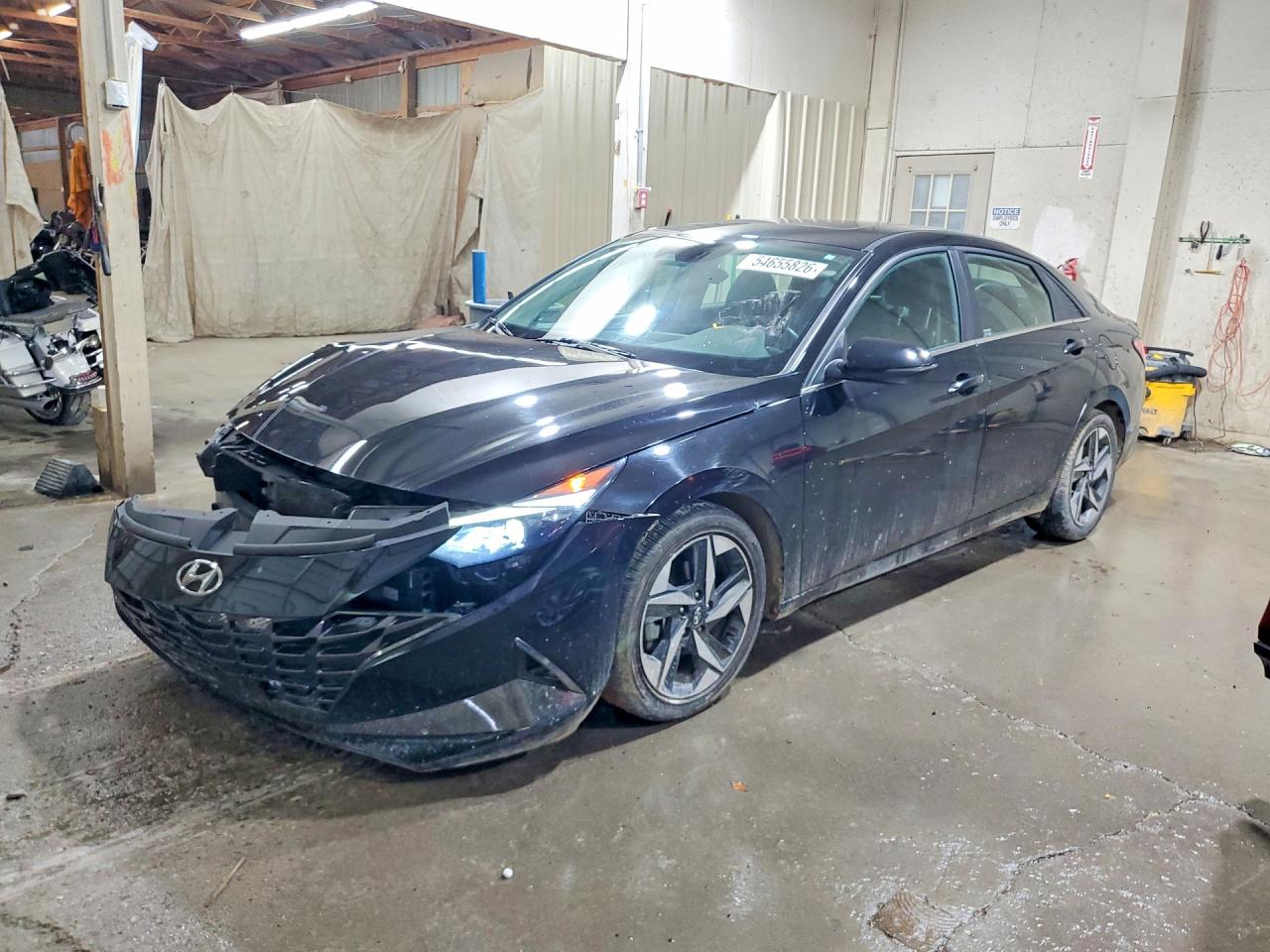 2021 Hyundai Elantra Limited Черный vin: KMHLN4AJ8MU004935