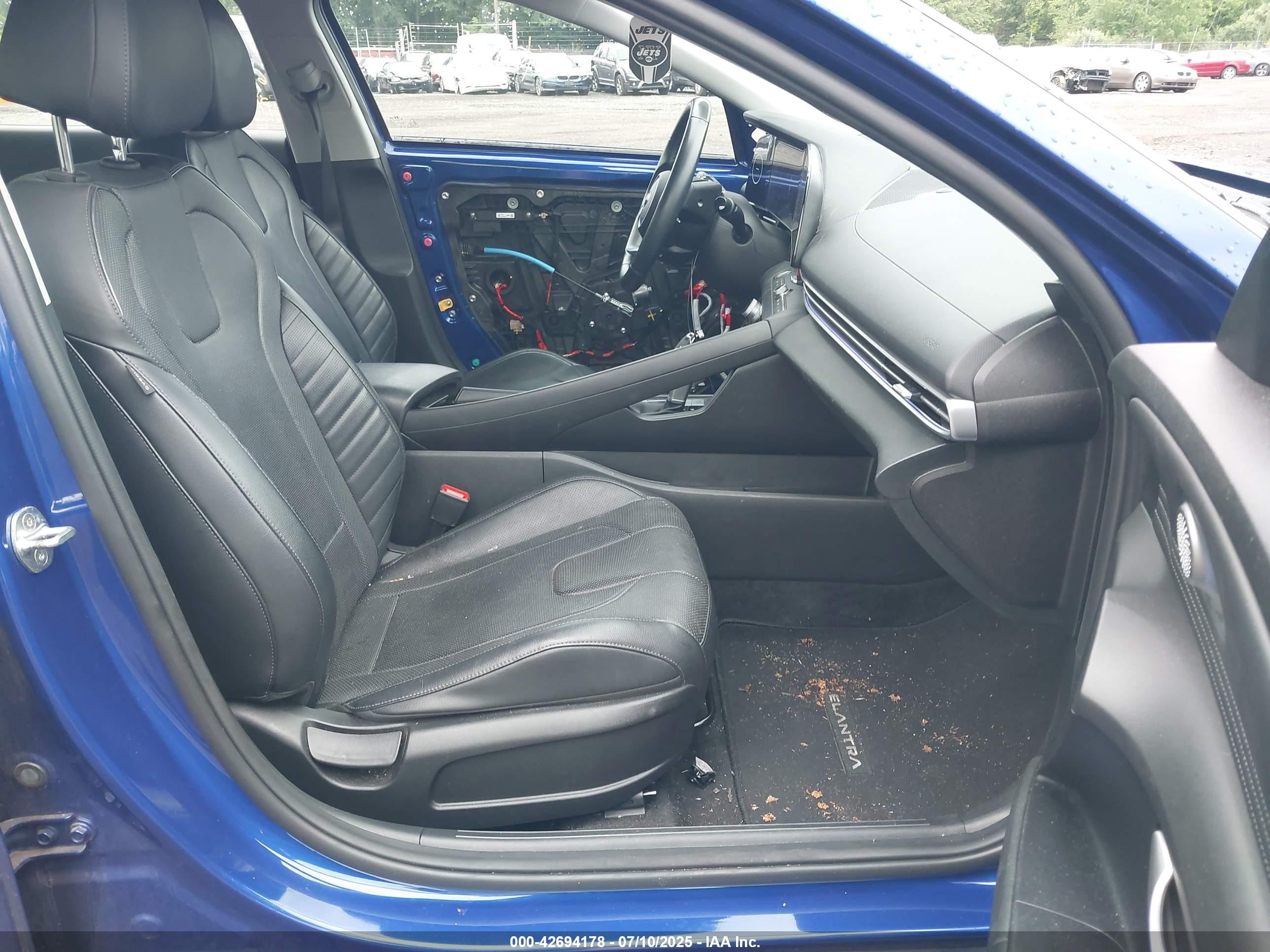 2022 Hyundai Elantra Hybrid Limited Синий vin: KMHLN4AJ8NU014690