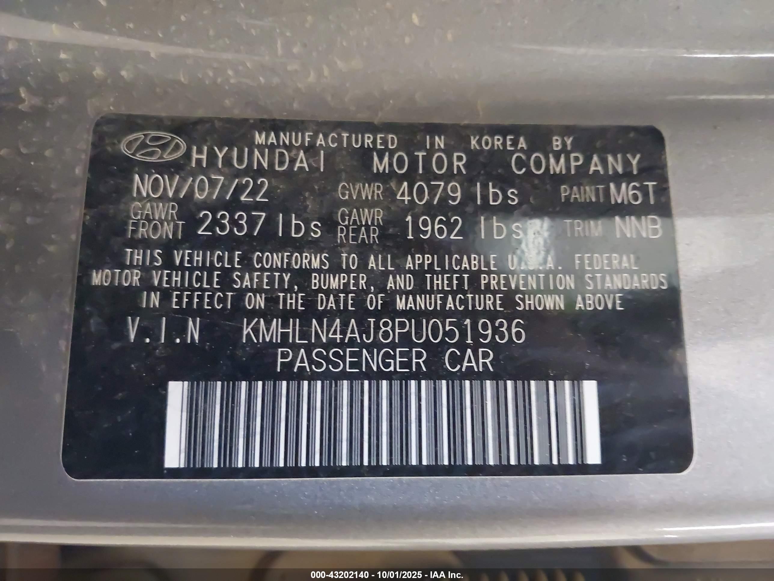 2023 Hyundai Elantra Hybrid Limited Gray vin: KMHLN4AJ8PU051936