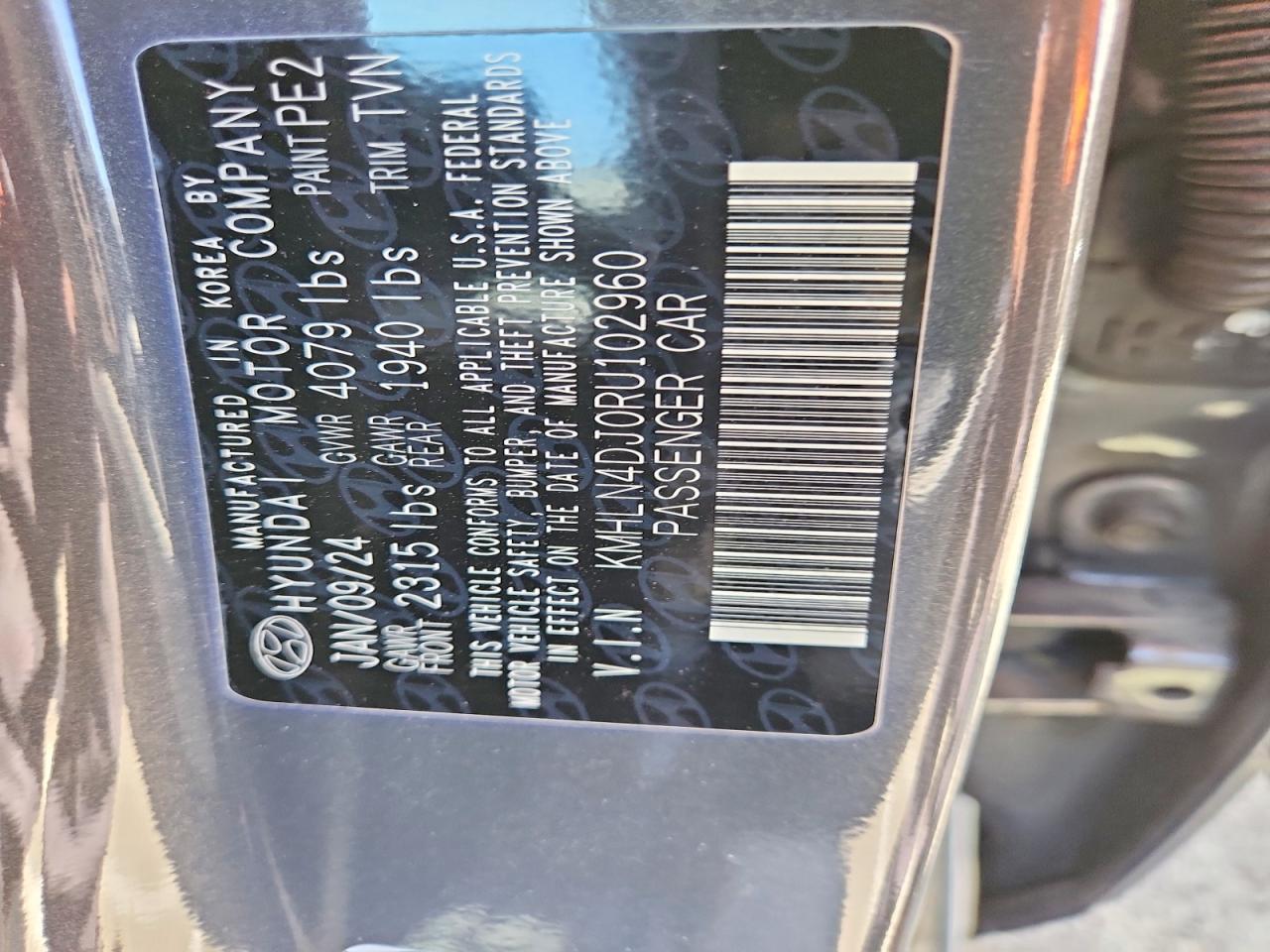 2024 Hyundai Elantra Limited Gray vin: KMHLN4DJ0RU102960