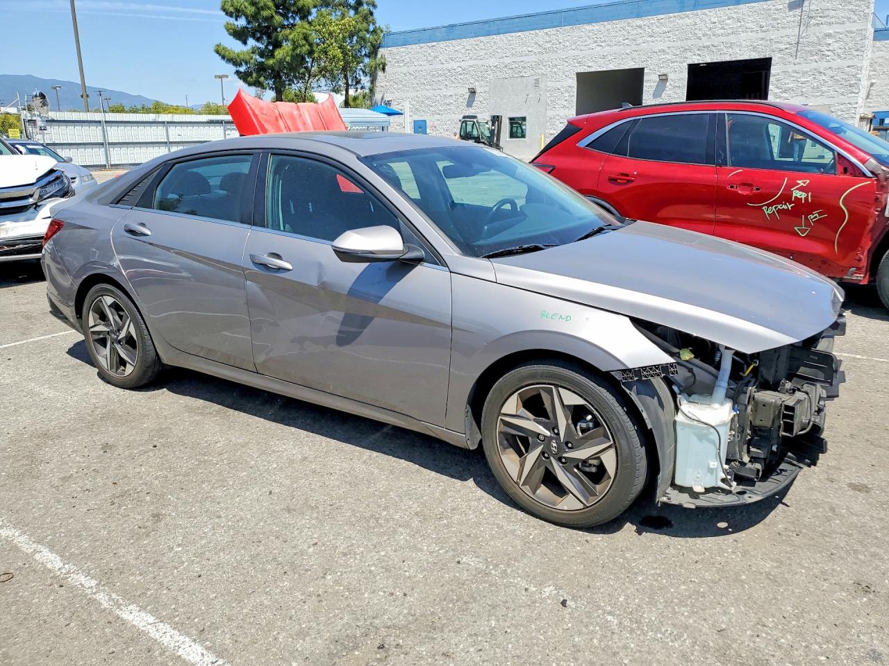 2021 Hyundai Elantra Limited Серый vin: KMHLP4AG1MU126485