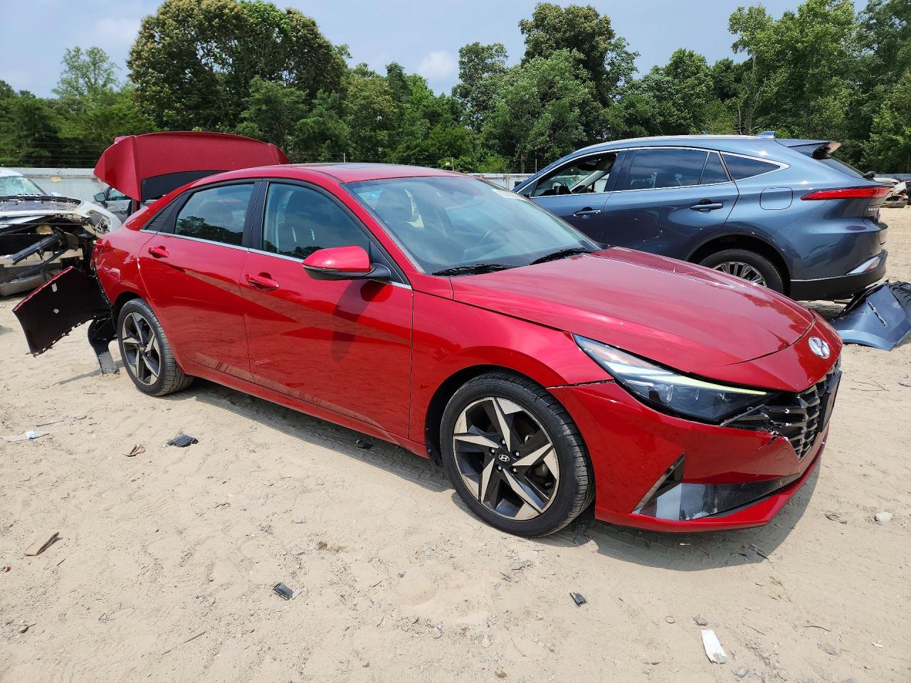 2022 Hyundai Elantra Limited Red vin: KMHLP4AG3NU354330