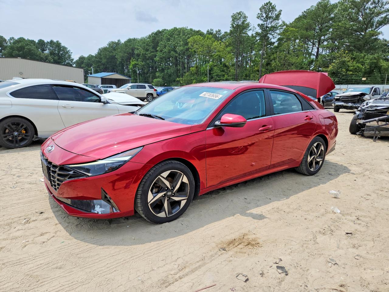 2022 Hyundai Elantra Limited Red vin: KMHLP4AG3NU354330