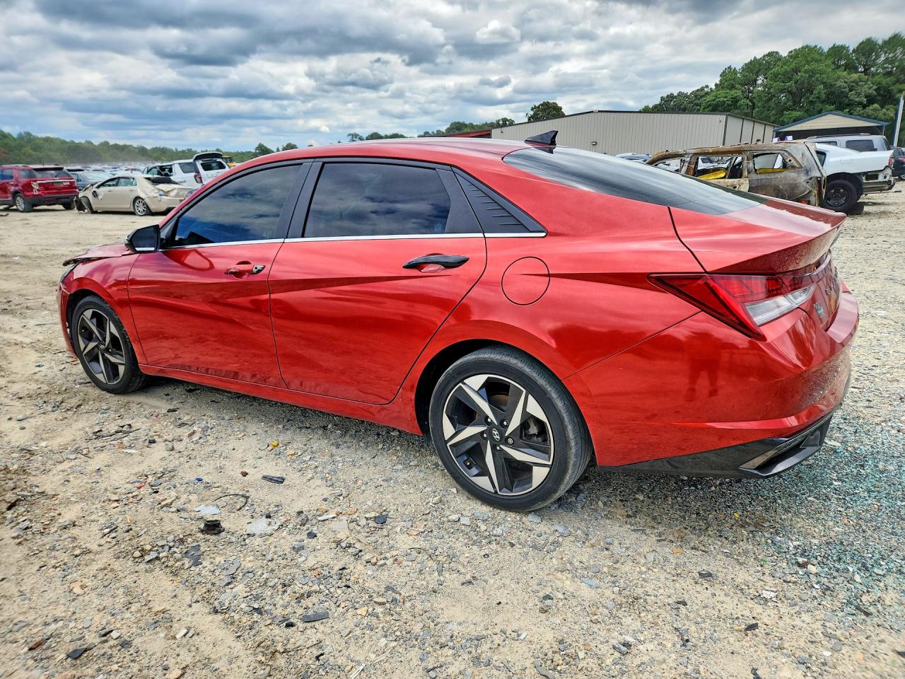 2021 Hyundai Elantra Limited Red vin: KMHLP4AG7MU074747