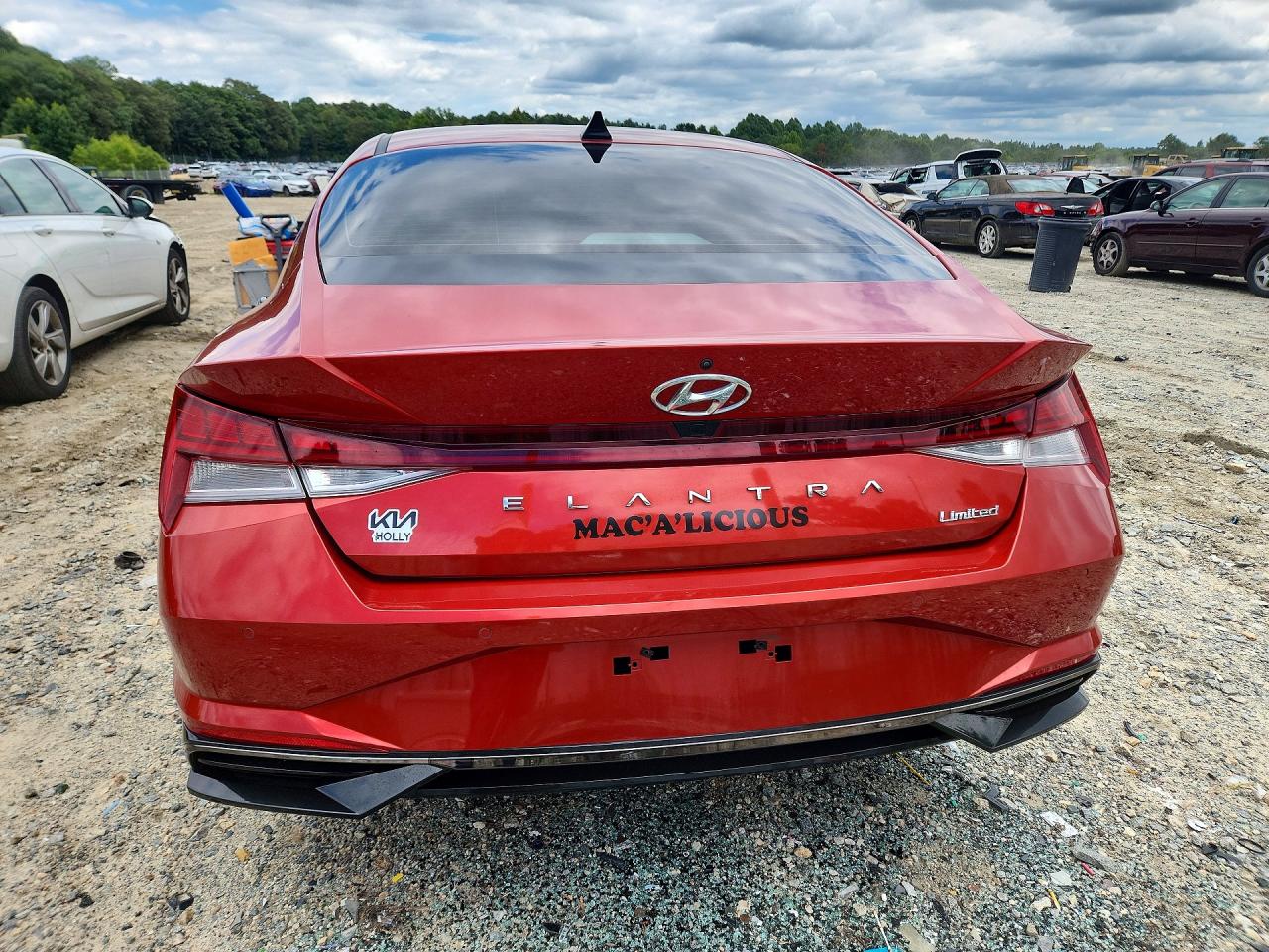 2021 Hyundai Elantra Limited Red vin: KMHLP4AG7MU074747