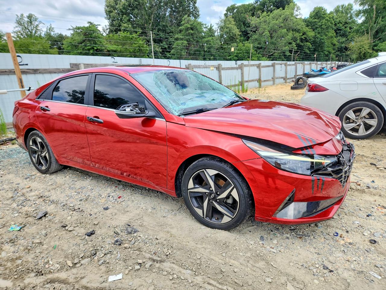 2021 Hyundai Elantra Limited Red vin: KMHLP4AG7MU074747