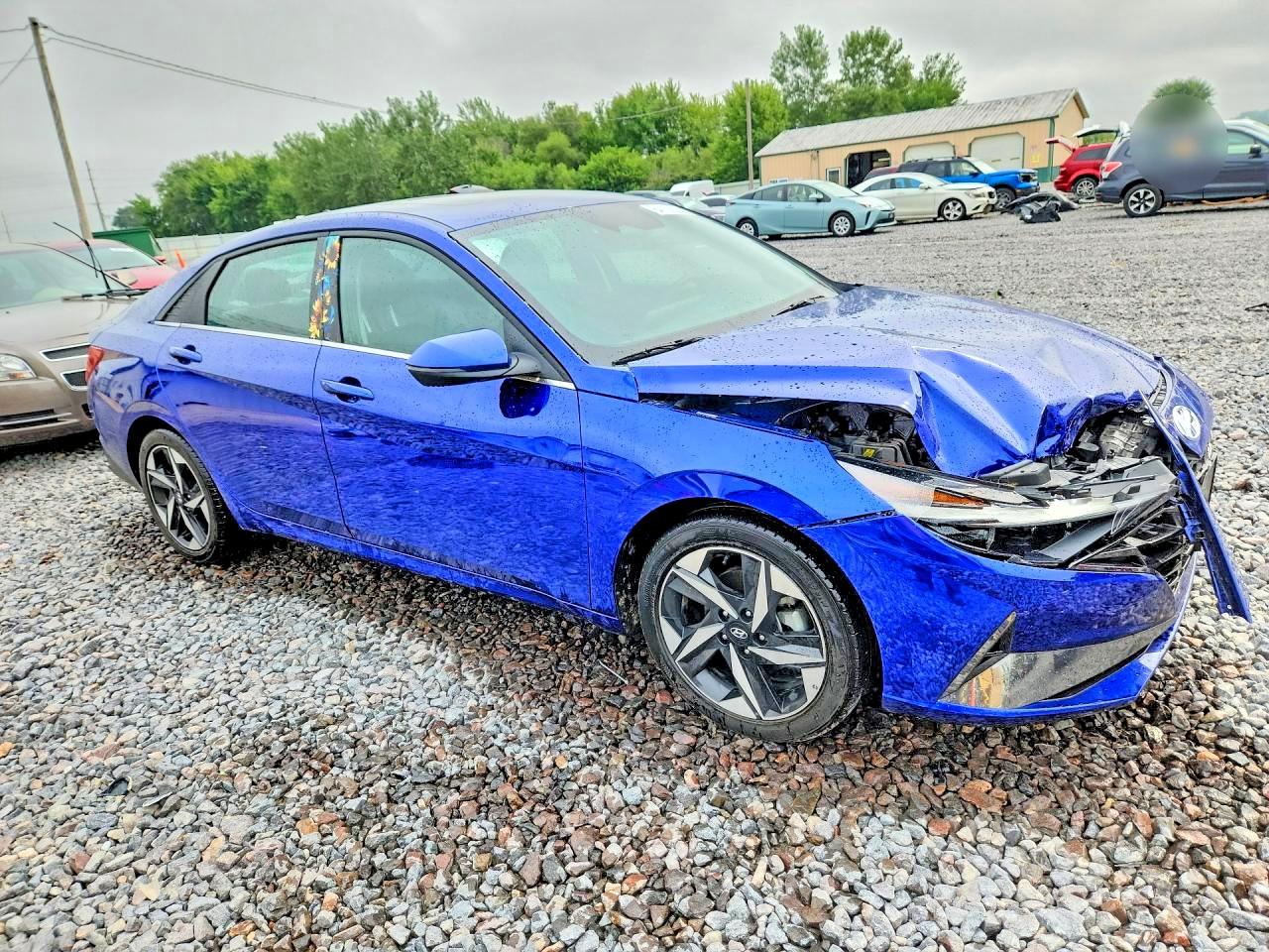 2023 Hyundai Elantra Limited Синий vin: KMHLP4AG8PU381364