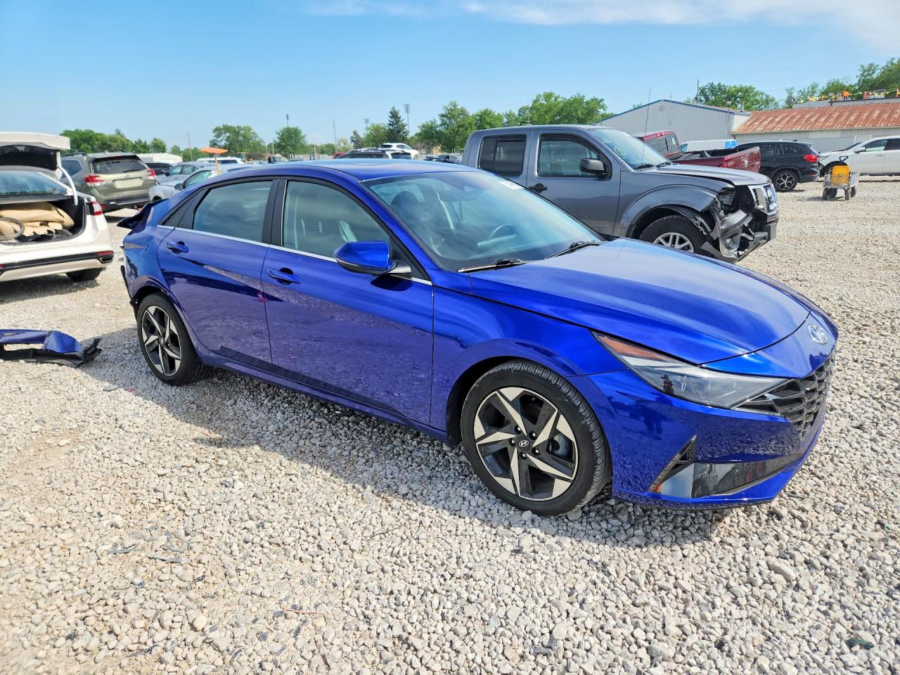 2023 Hyundai Elantra Limited Синий vin: KMHLP4AGXPU460664
