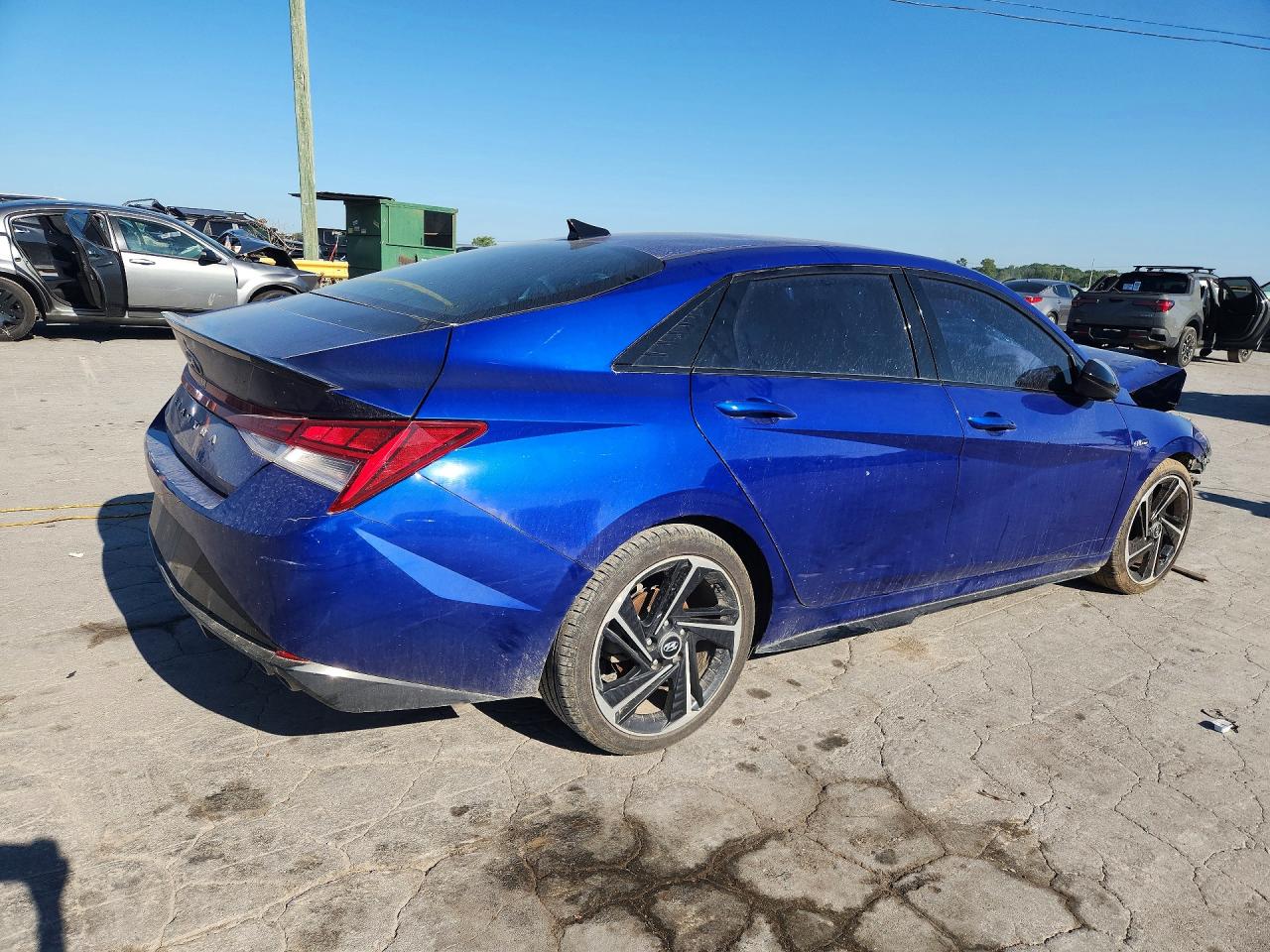 2023 Hyundai Elantra N Line Синий vin: KMHLR4AF3PU476044