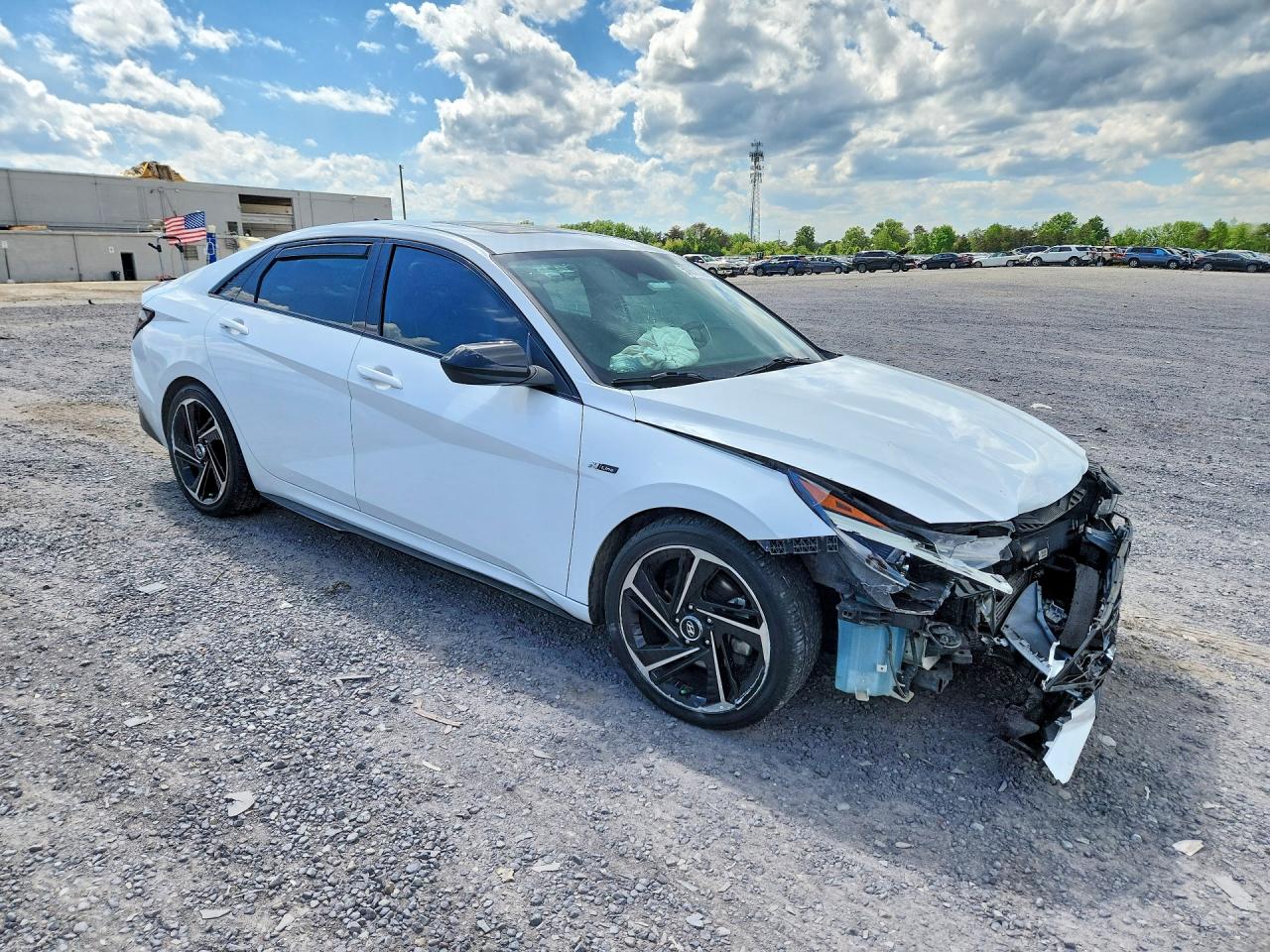 2022 Hyundai Elantra N Line White vin: KMHLR4AF8NU254550