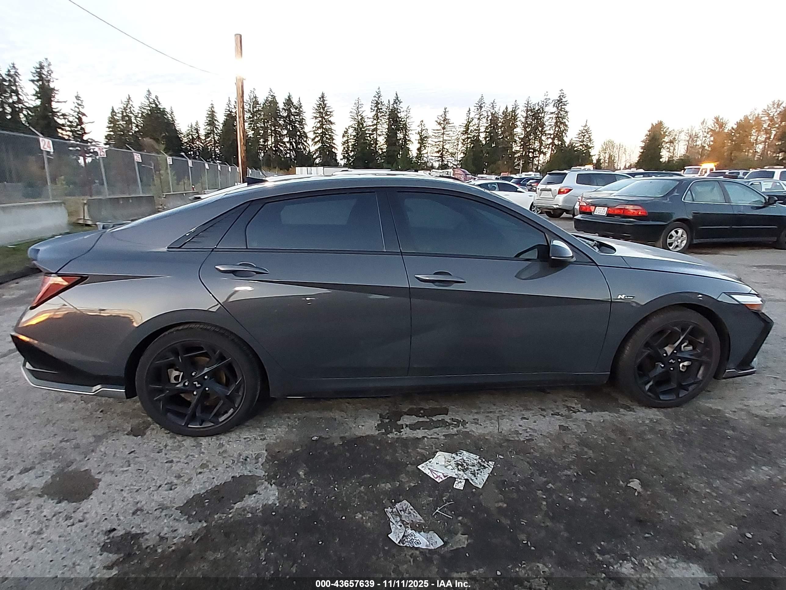 2024 Hyundai Elantra N Line Gray vin: KMHLR4DF5RU768437