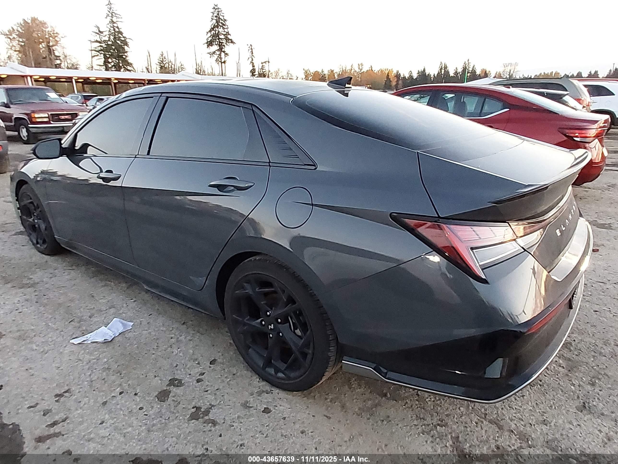 2024 Hyundai Elantra N Line Gray vin: KMHLR4DF5RU768437
