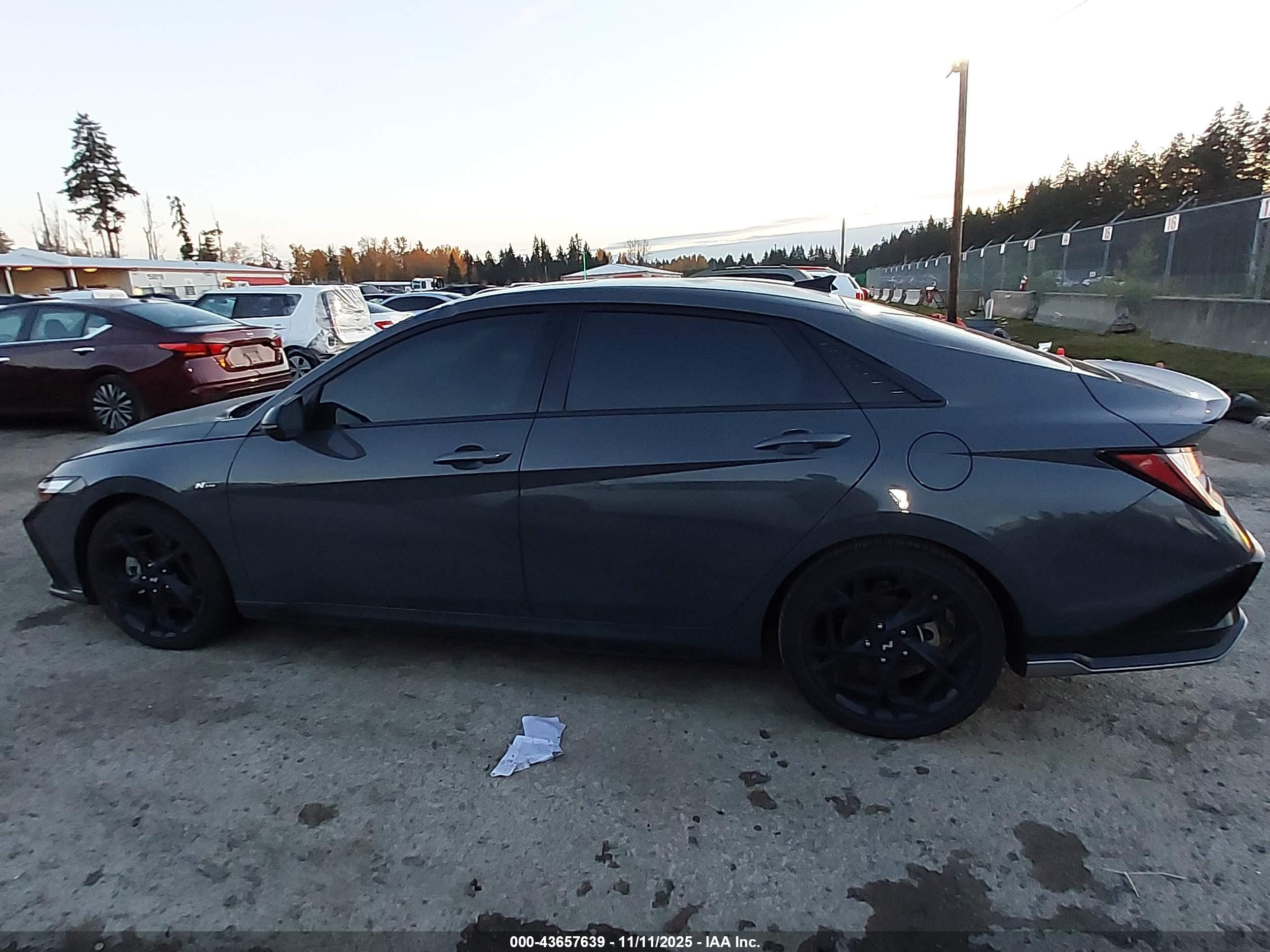 2024 Hyundai Elantra N Line Gray vin: KMHLR4DF5RU768437