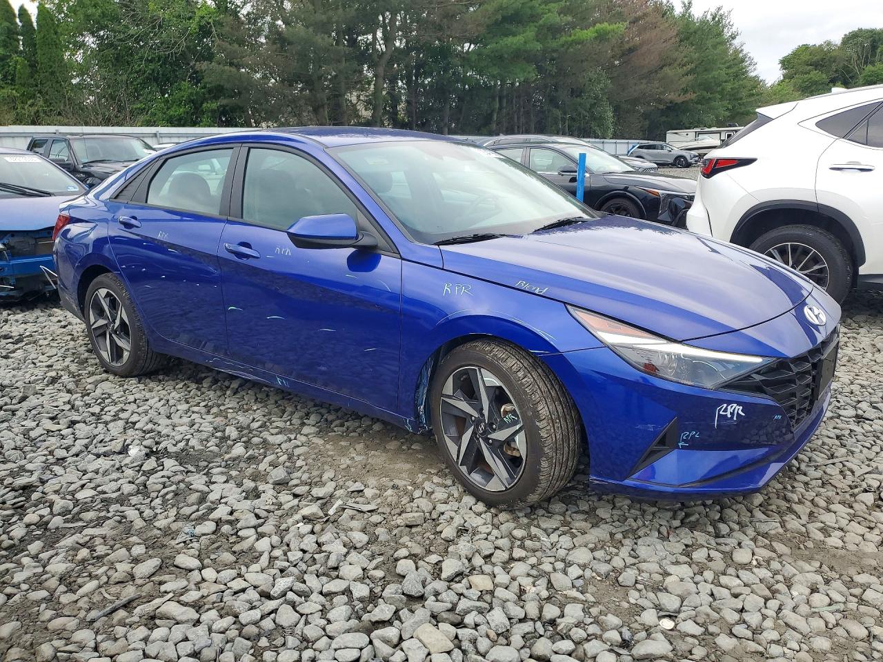 2023 Hyundai Elantra Sel Blue vin: KMHLS4AG2PU477439
